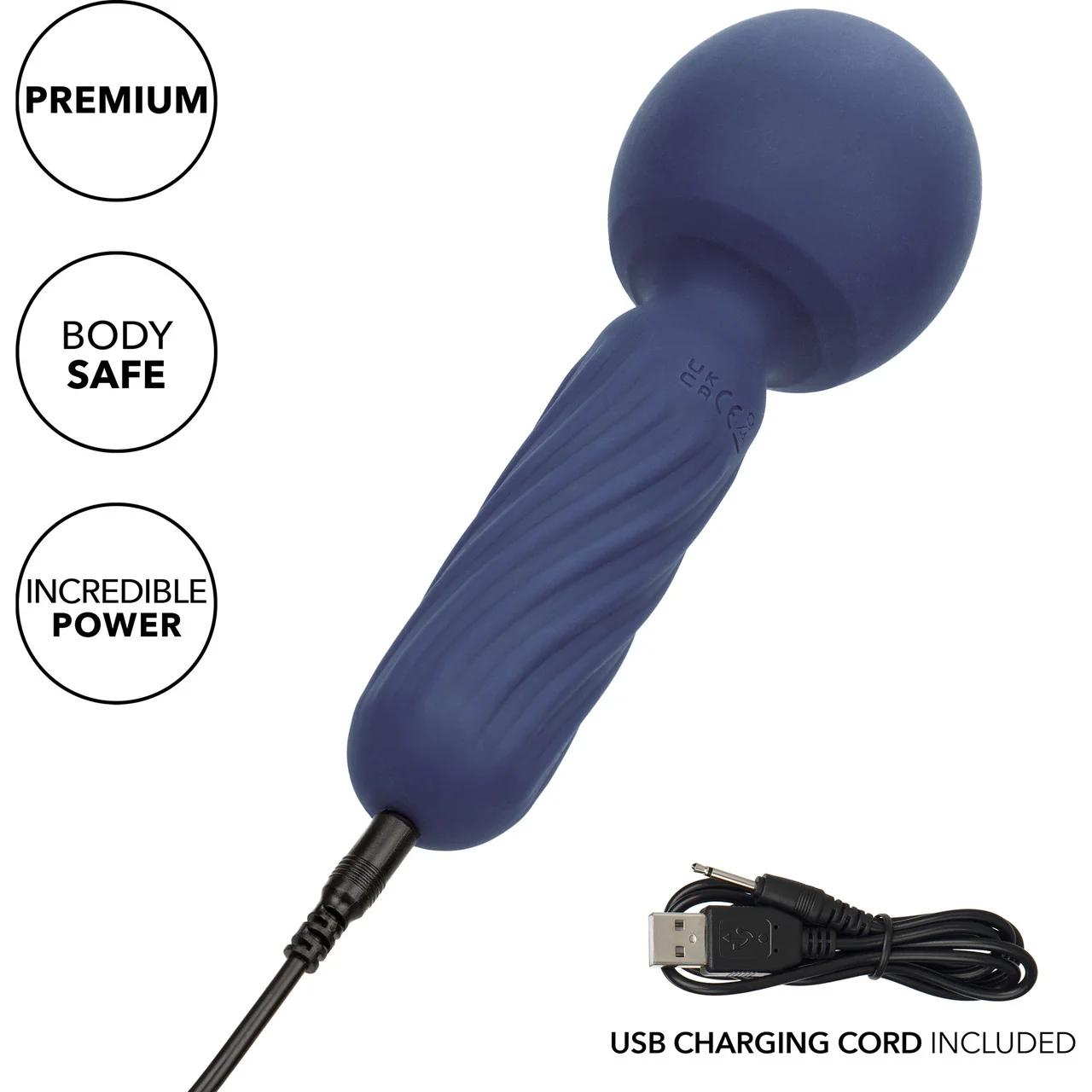 Charisma Seduction Rechargeable Waterproof Silicone Mini Wand Vibrator By CalExotics - Image 7