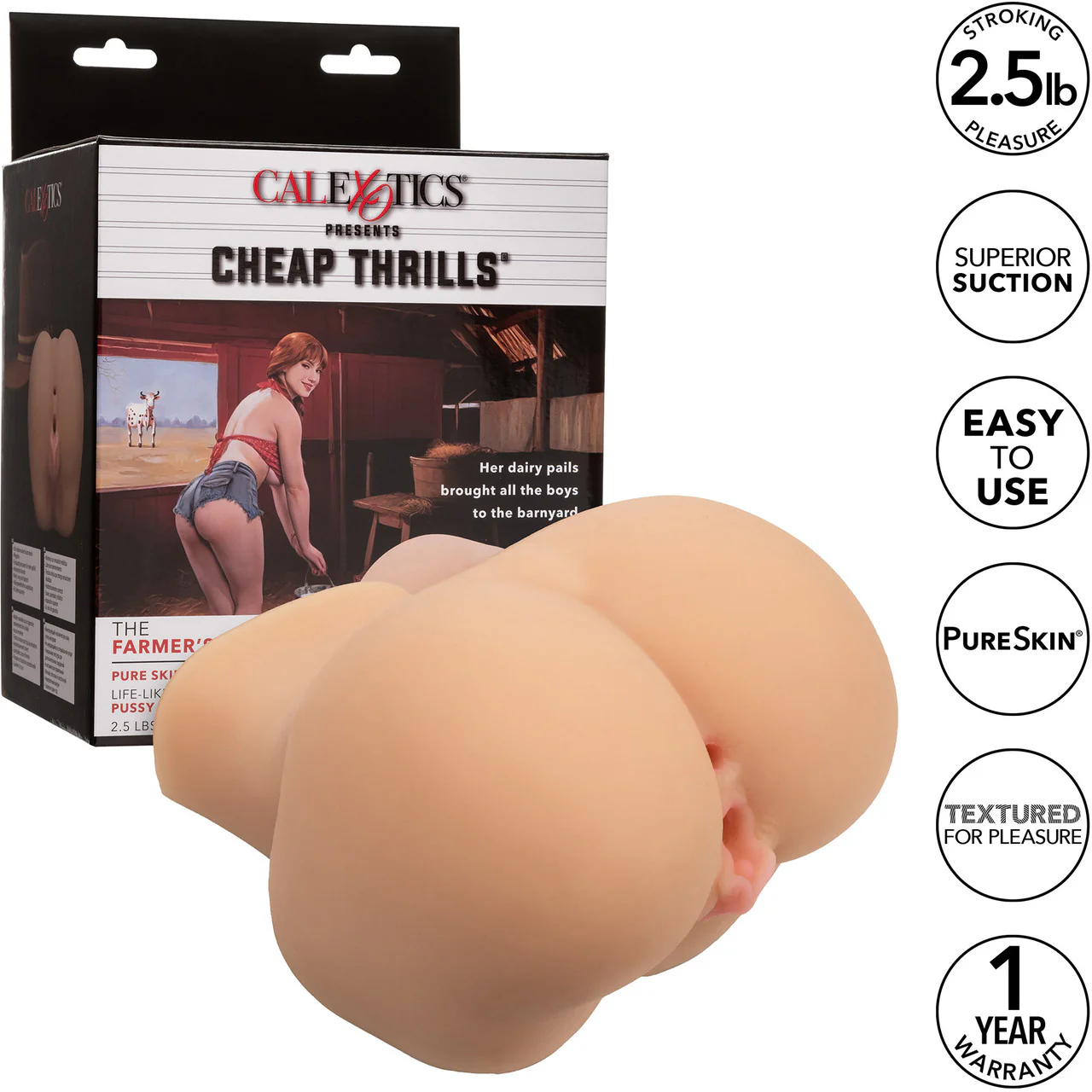 Cheap Thrills The Farmer's Wife Pussy & Ass Penis Masturbator By CalExotics - Vanilla - Image 8