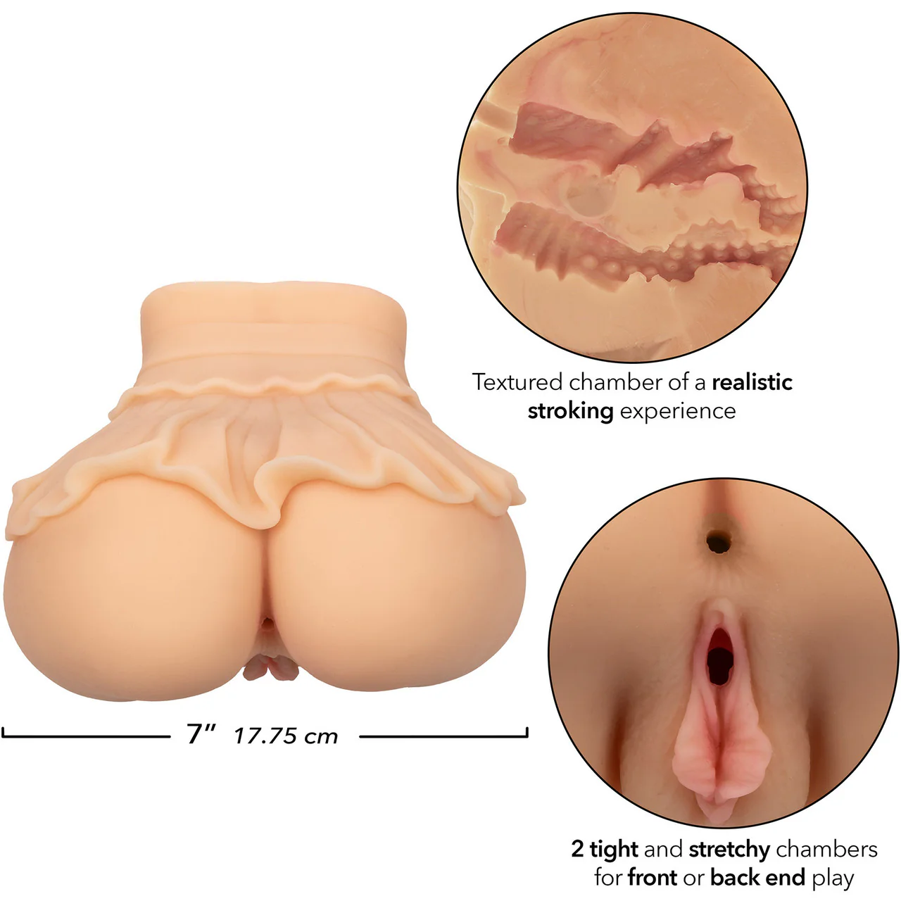 Cheap Thrills The Peep Show Girl Pussy & Ass Penis Masturbator By CalExotics - Vanilla - Image 7
