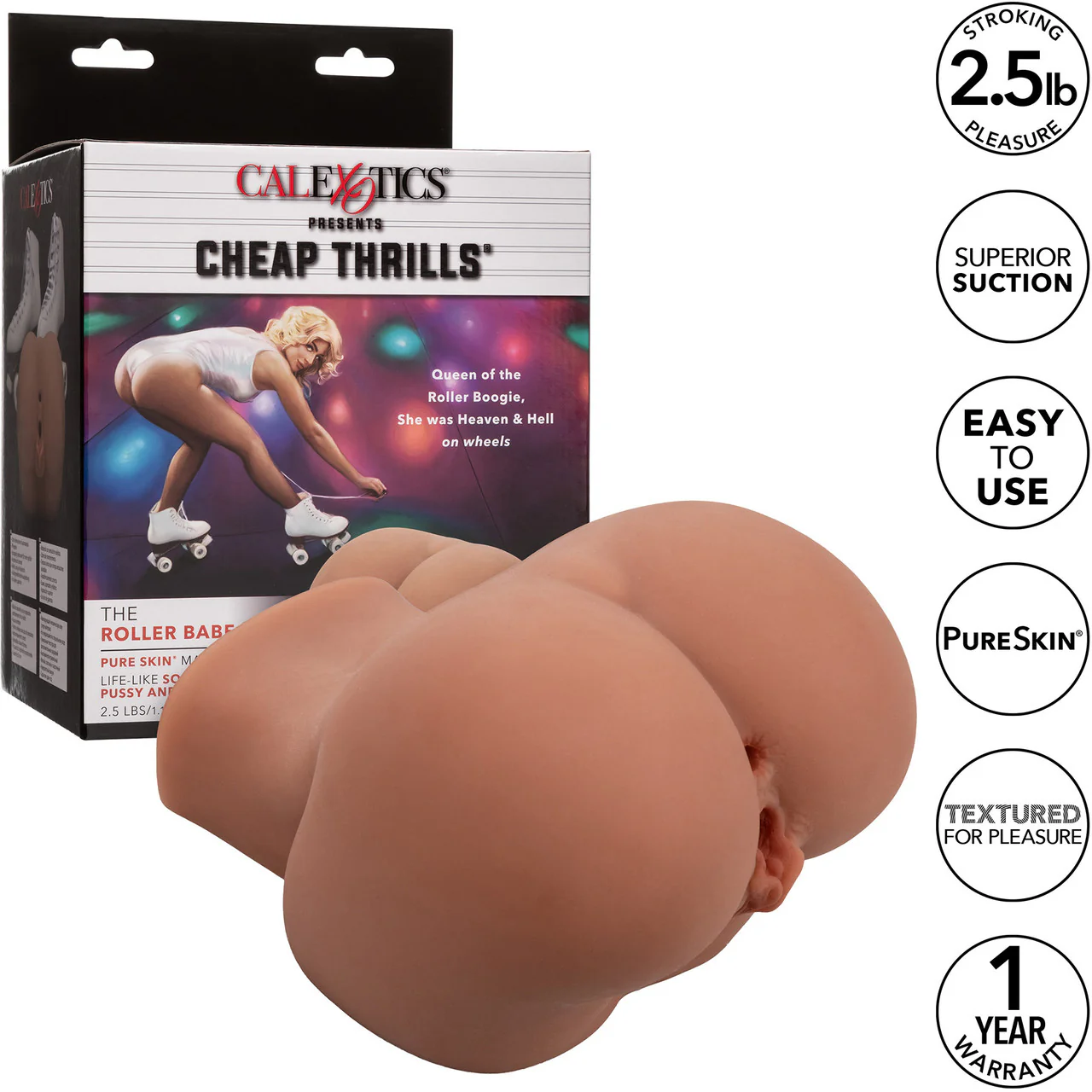 Cheap Thrills The Roller Babe Pussy & Ass Penis Masturbator By CalExotics - Caramel - Image 8