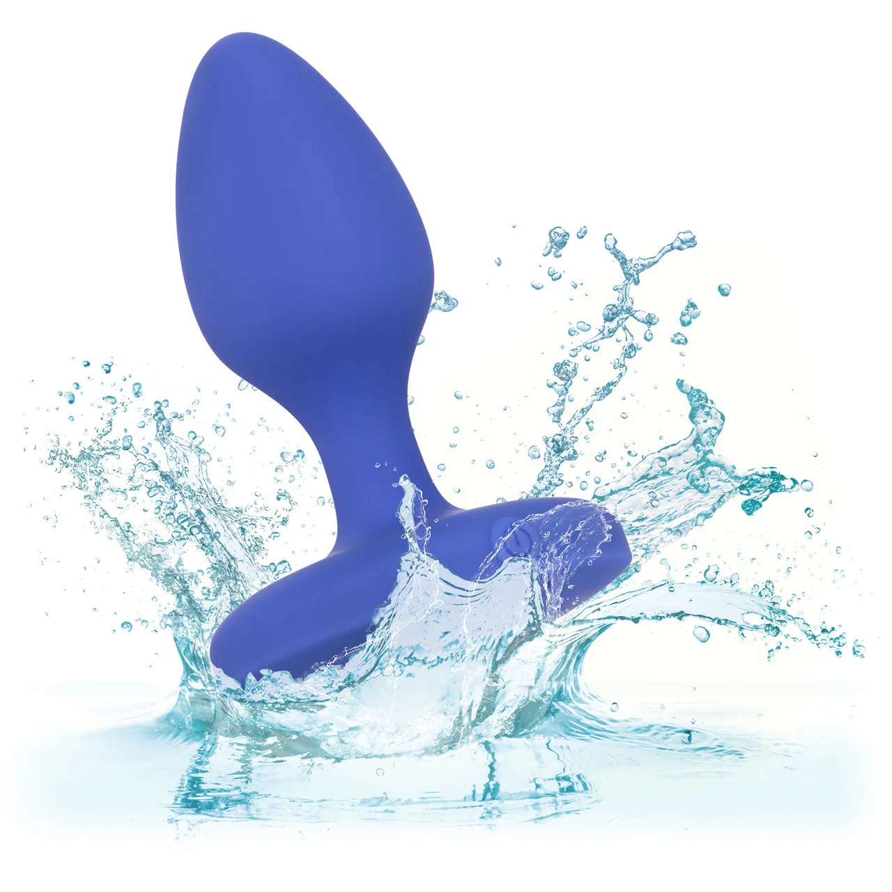 Cheeky Gems Silicone Rechargeable Vibrating Medium Anal Probe By CalExotics - Blue - Image 6
