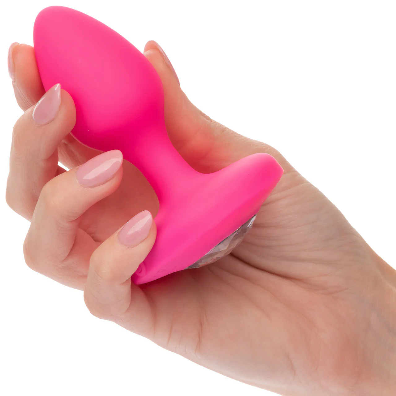 Cheeky Gems Silicone Rechargeable Vibrating Medium Anal Probe By CalExotics - Pink - Image 2
