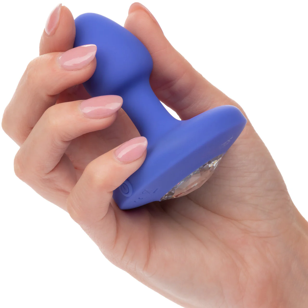 Cheeky Gems Silicone Rechargeable Vibrating Small Anal Probe By CalExotics - Blue - Image 2