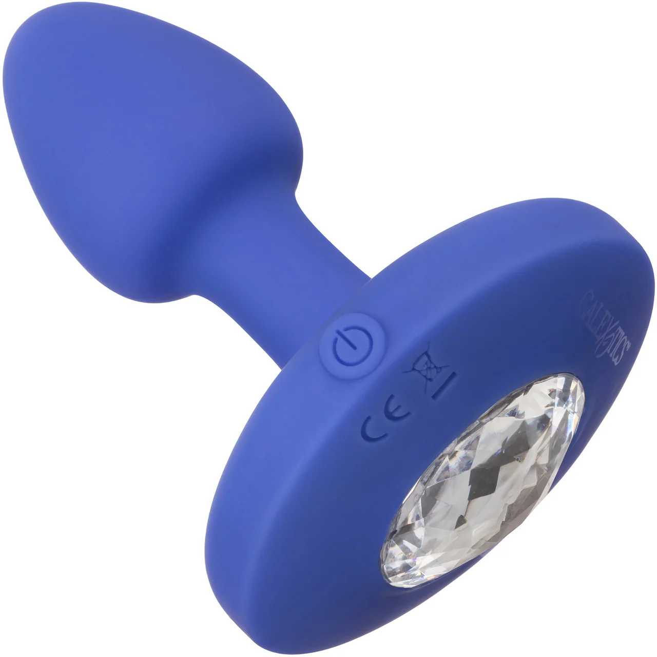 Cheeky Gems Silicone Rechargeable Vibrating Small Anal Probe By CalExotics - Blue - Image 3