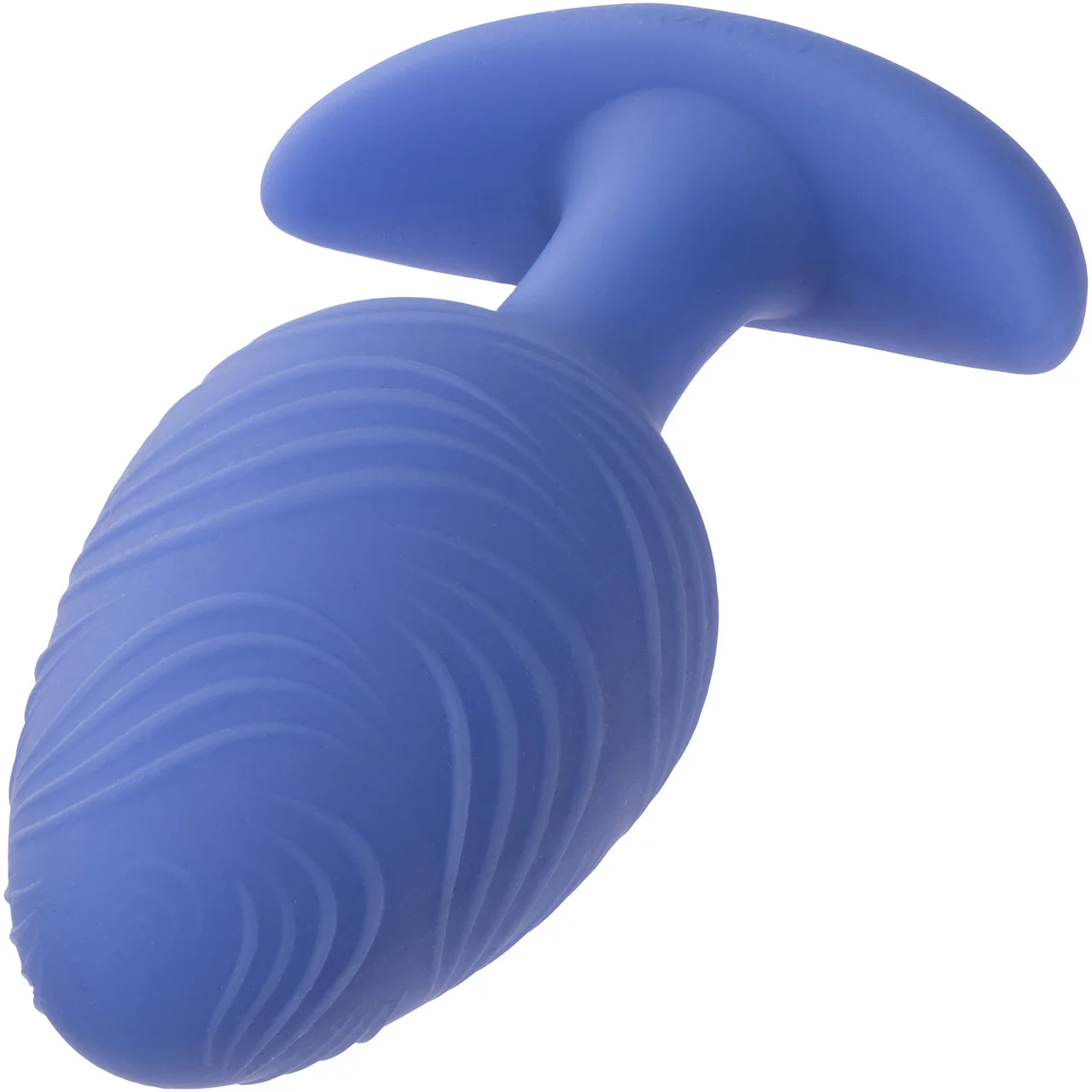 Cheeky Glow In The Dark Rechargeable Silicone Vibrating Large Butt Plug By CalExotics - Blue - Image 5