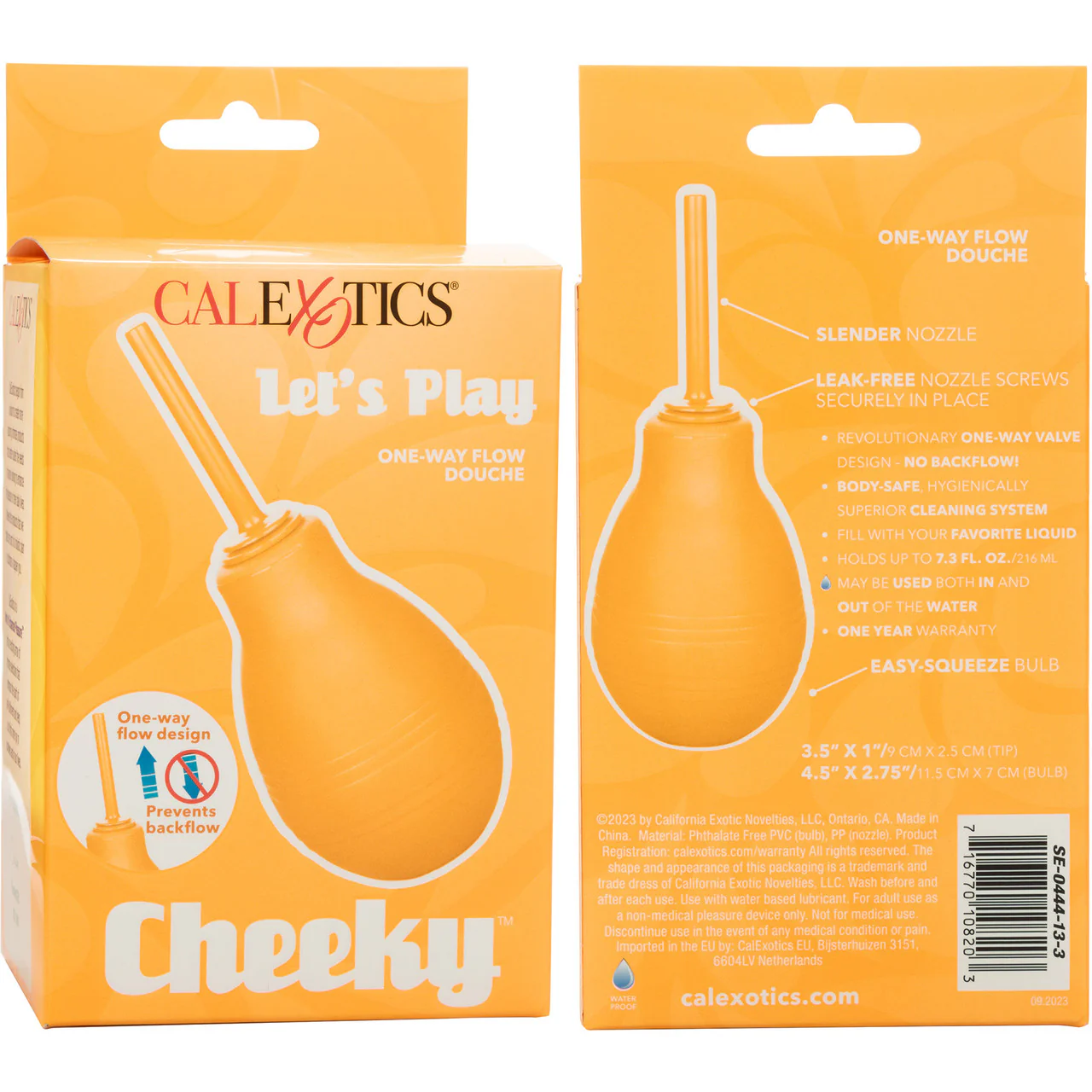 Cheeky One Way Flow Douche Anal Cleansing Tool By CalExotics - Orange - Image 8