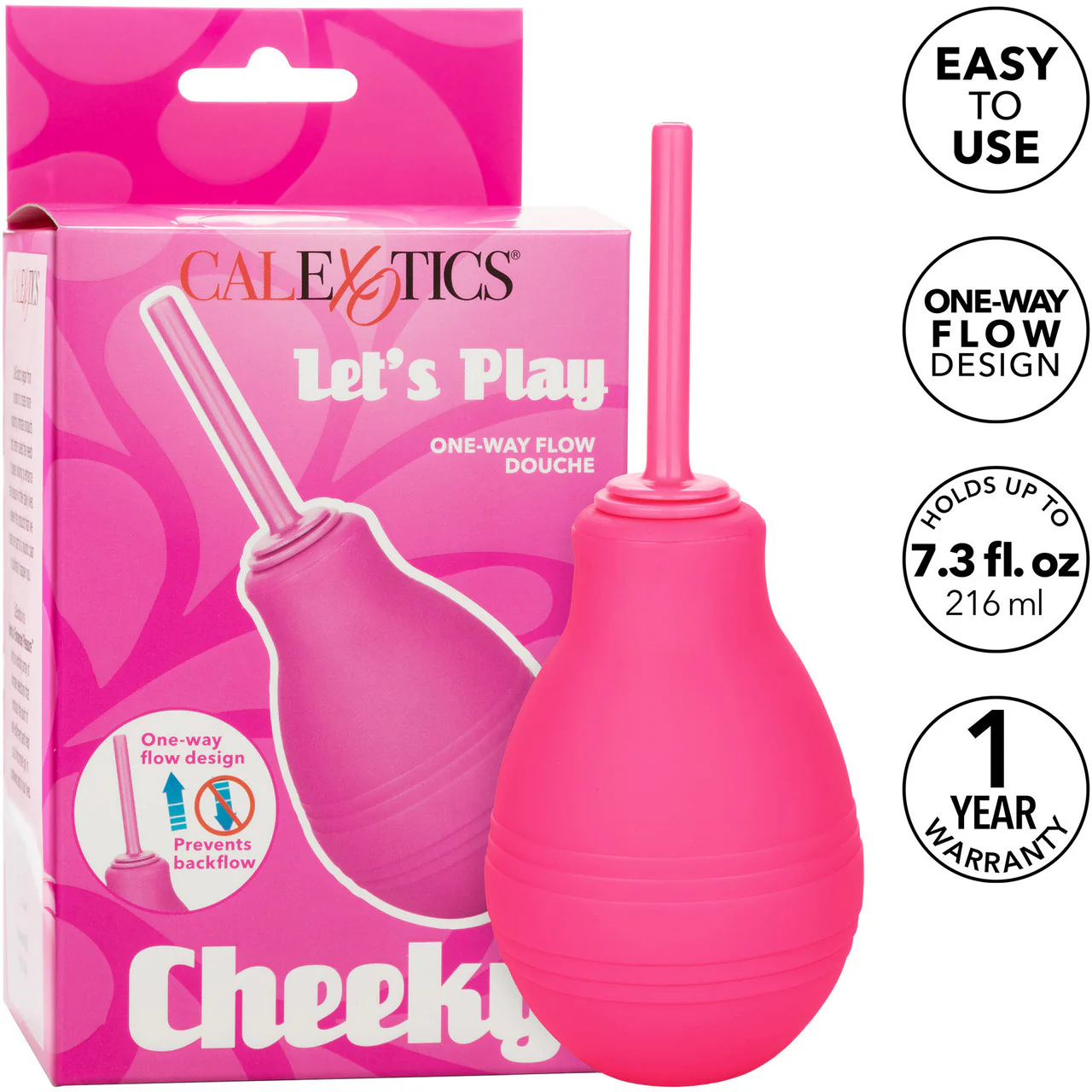 Cheeky One Way Flow Douche Anal Cleansing Tool By CalExotics - Pink - Image 7