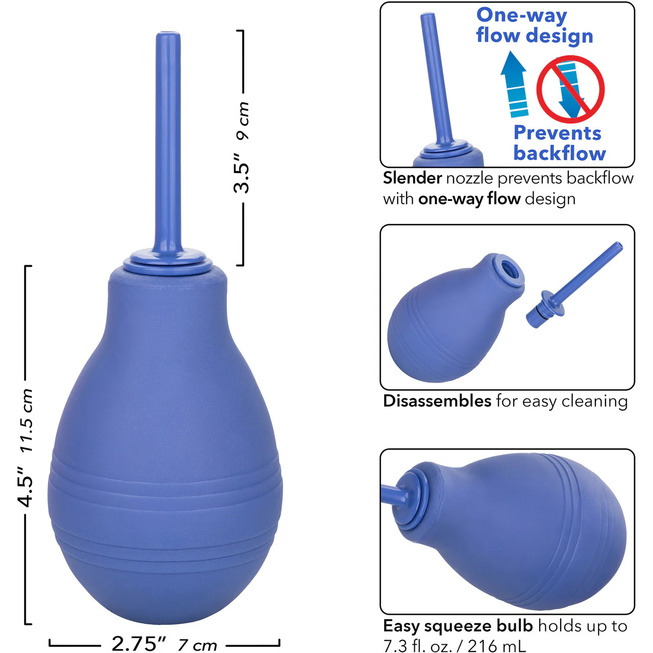 Cheeky One Way Flow Douche Anal Cleansing Tool By CalExotics - Purple - Image 6