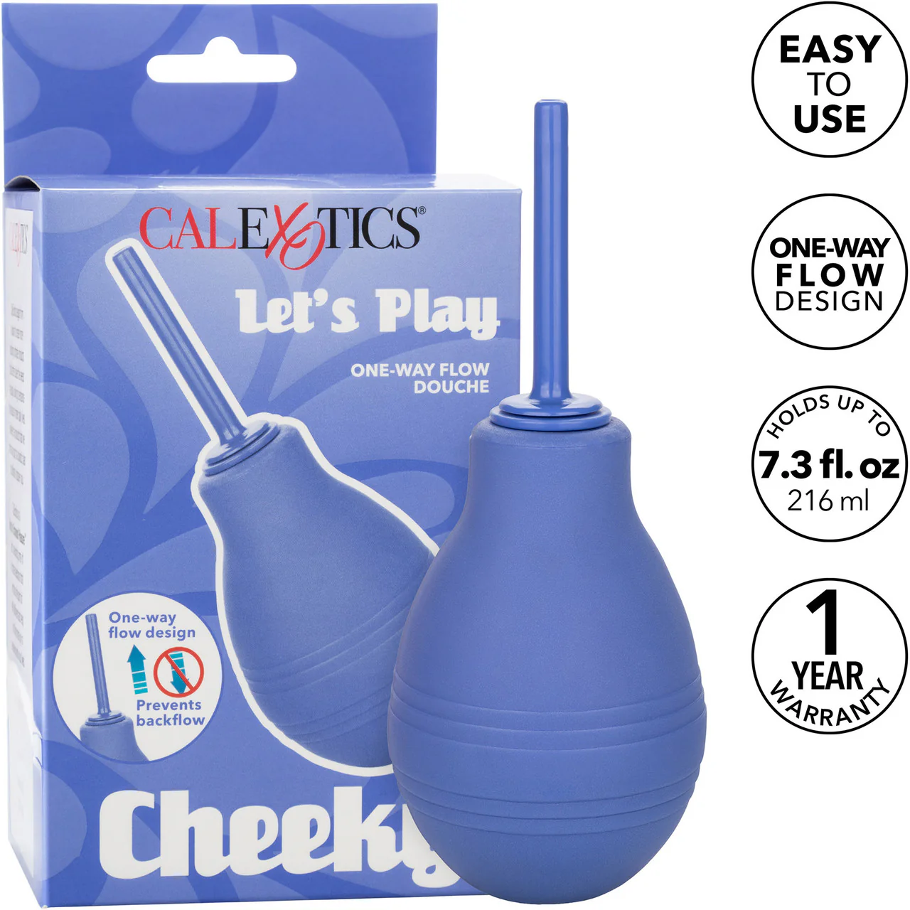 Cheeky One Way Flow Douche Anal Cleansing Tool By CalExotics - Purple - Image 7