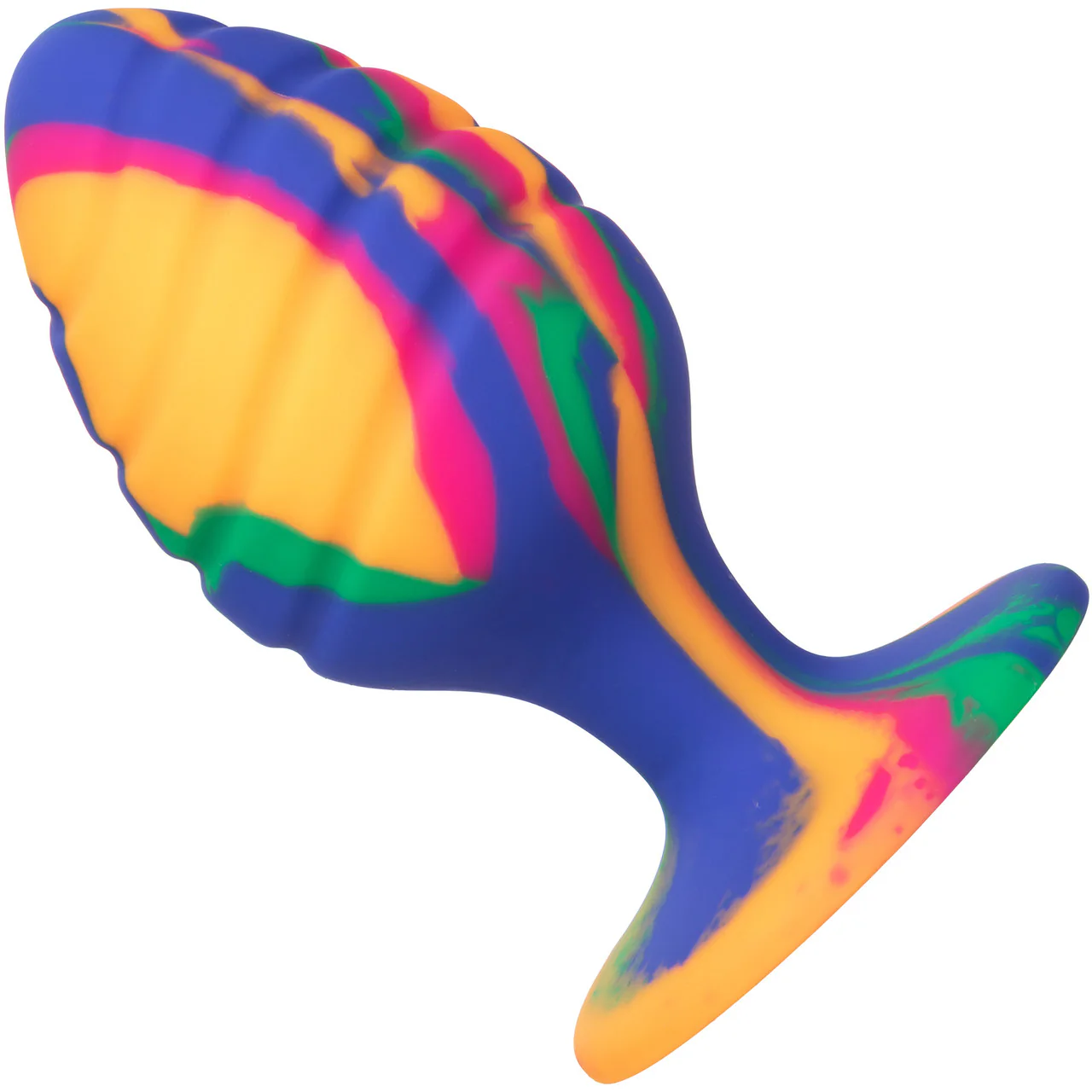 Cheeky Swirl Tie-Dye Silicone Butt Plug Large By CalExotics - Image 3