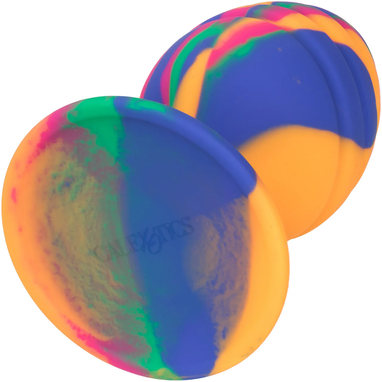 Cheeky Swirl Tie-Dye Silicone Butt Plug Large By CalExotics - Image 4