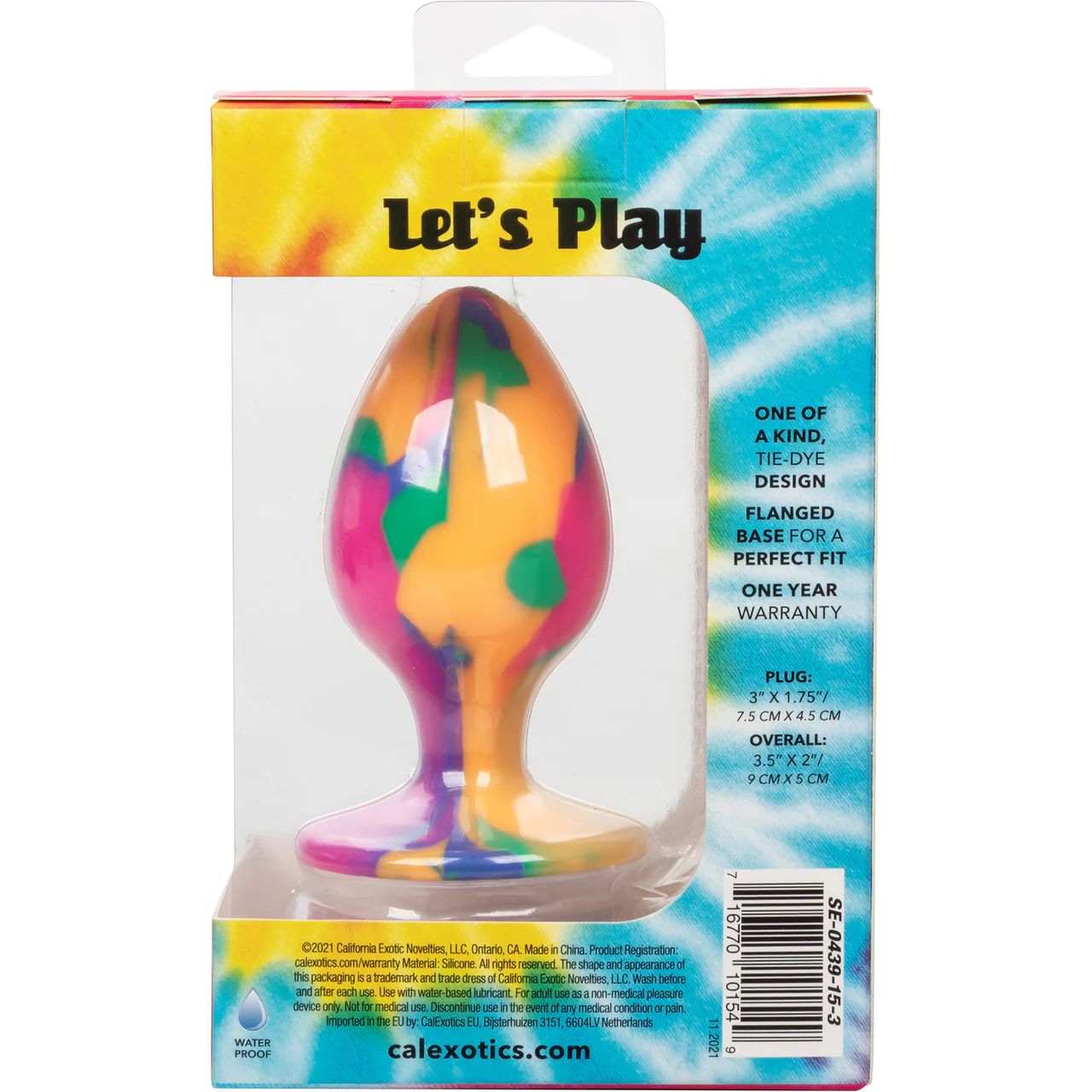 Cheeky Tie-Dye Silicone Butt Plug Large By CalExotics - Image 10