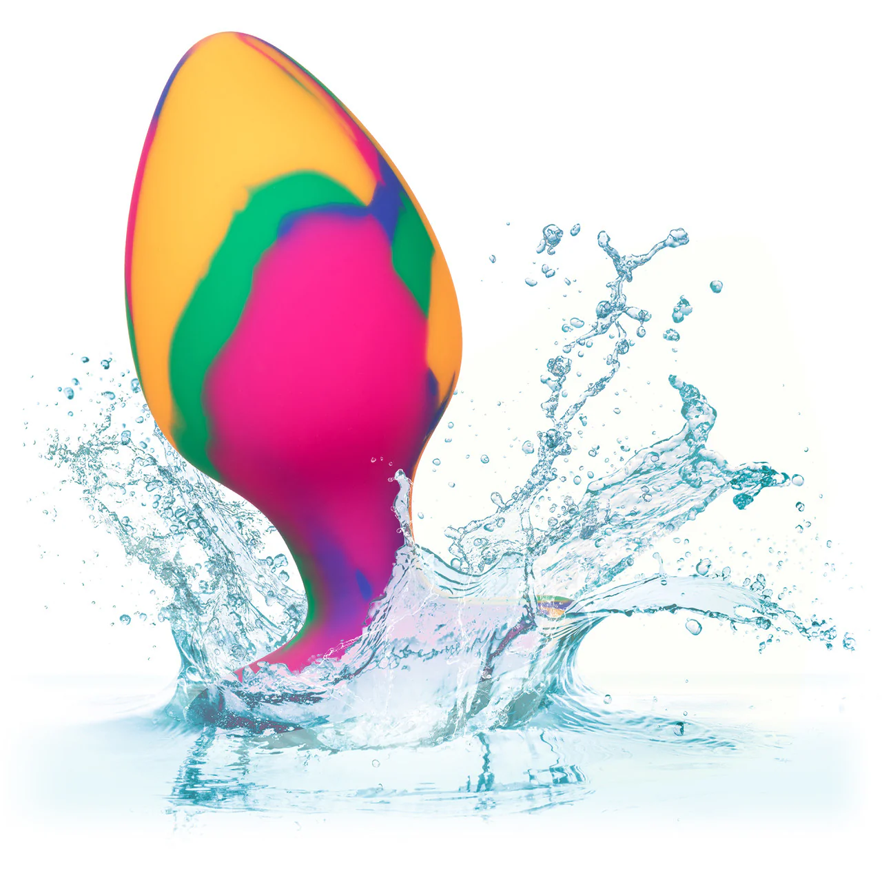 Cheeky Tie-Dye Silicone Butt Plug Large By CalExotics - Image 6