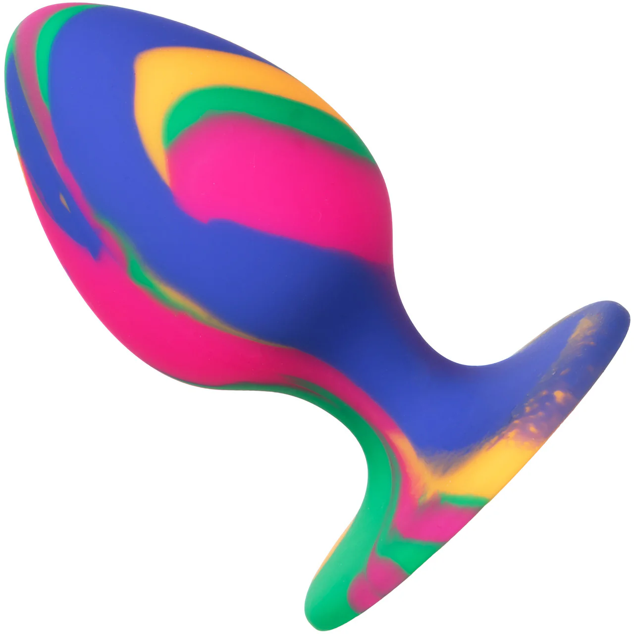 Cheeky Tie-Dye Silicone Butt Plug Medium By CalExotics - Image 3