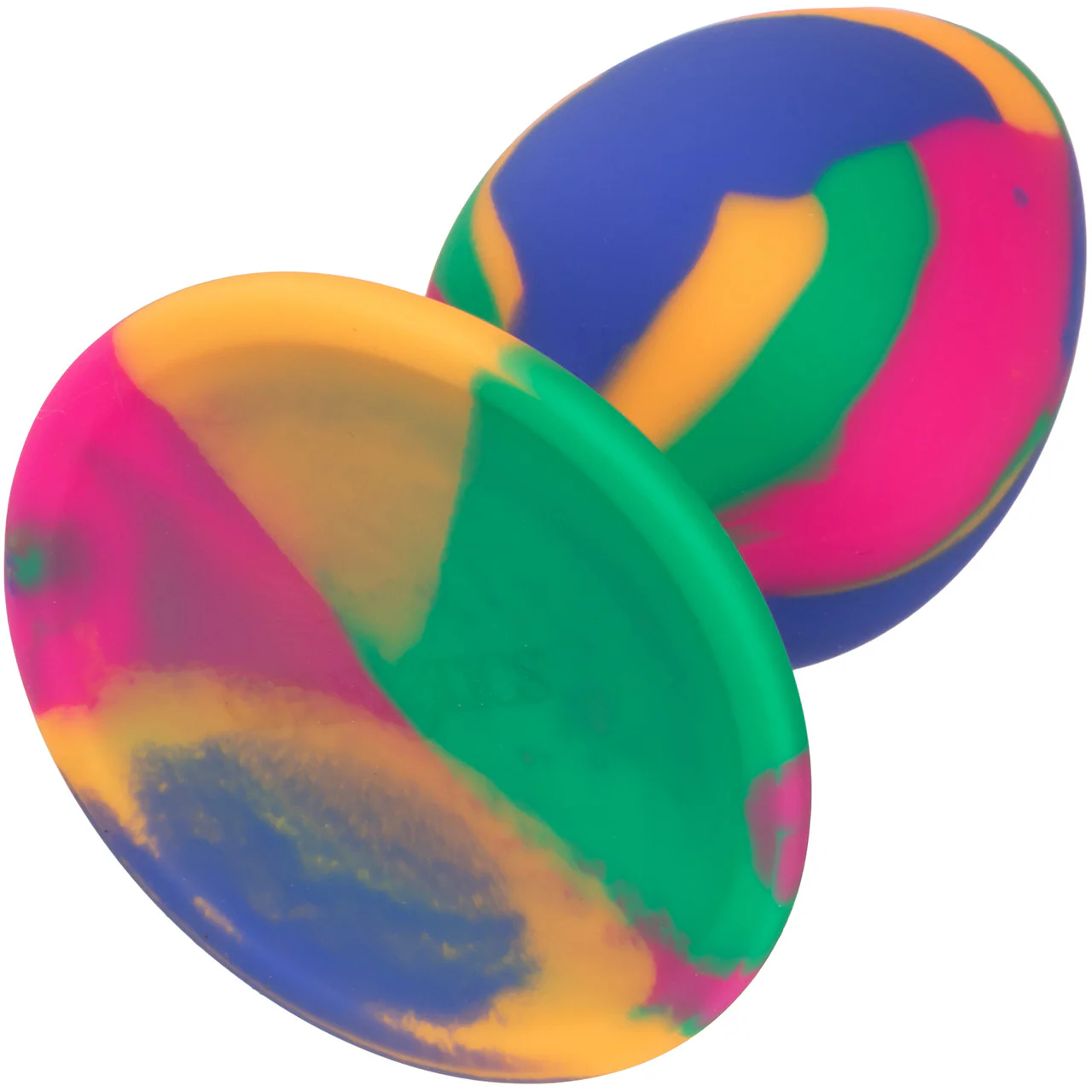 Cheeky Tie-Dye Silicone Butt Plug Medium By CalExotics - Image 4