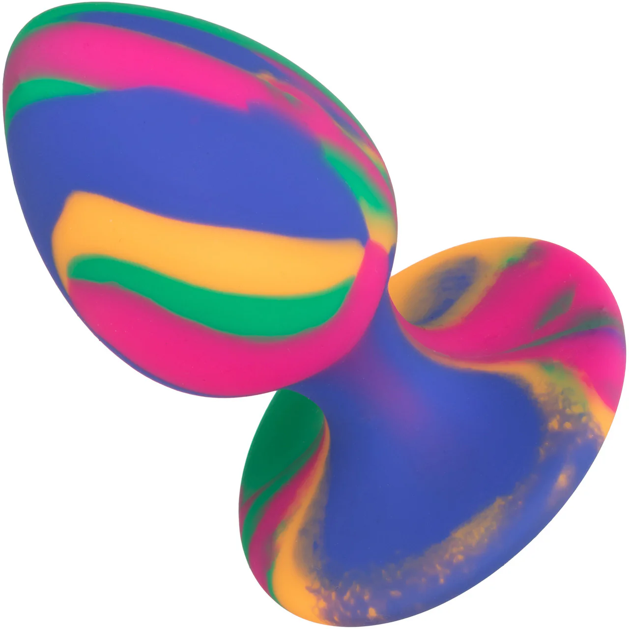 Cheeky Tie-Dye Silicone Butt Plug Medium By CalExotics - Image 5