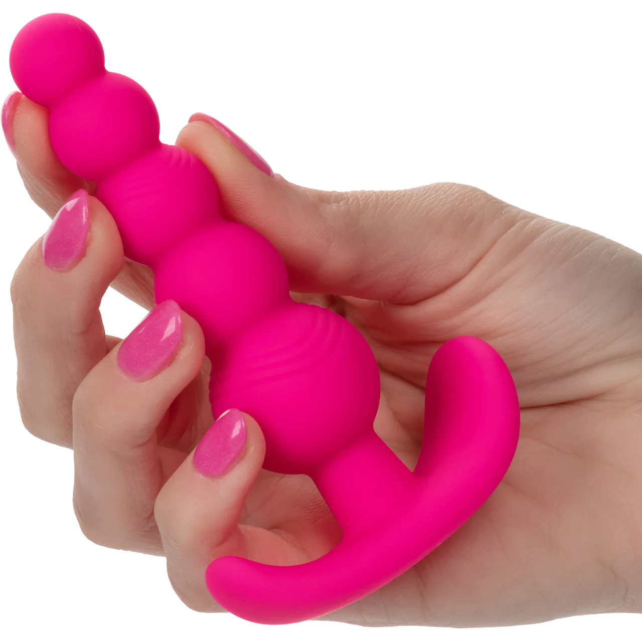 Cheeky X-5 Beads Silicone Anal Probe by CalExotics - Pink - Image 2