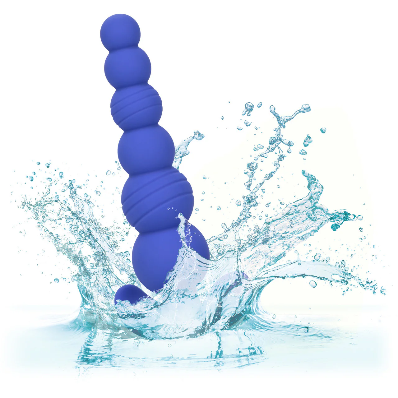Cheeky X-6 Beads Silicone Anal Probe by CalExotics - Blue - Image 7