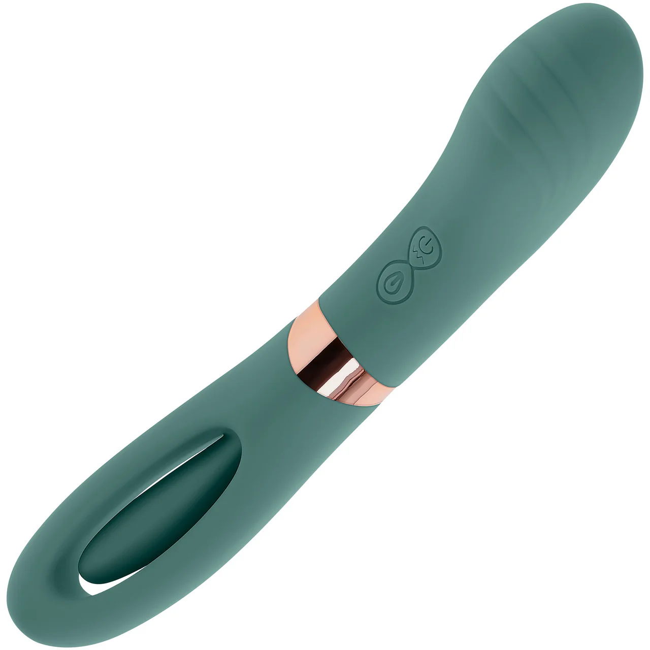 Chick Flick Waterproof Silicone Dual Ended Flickering Tongue G-Spot Vibrator By Evolved Novelties - Green - Image 5