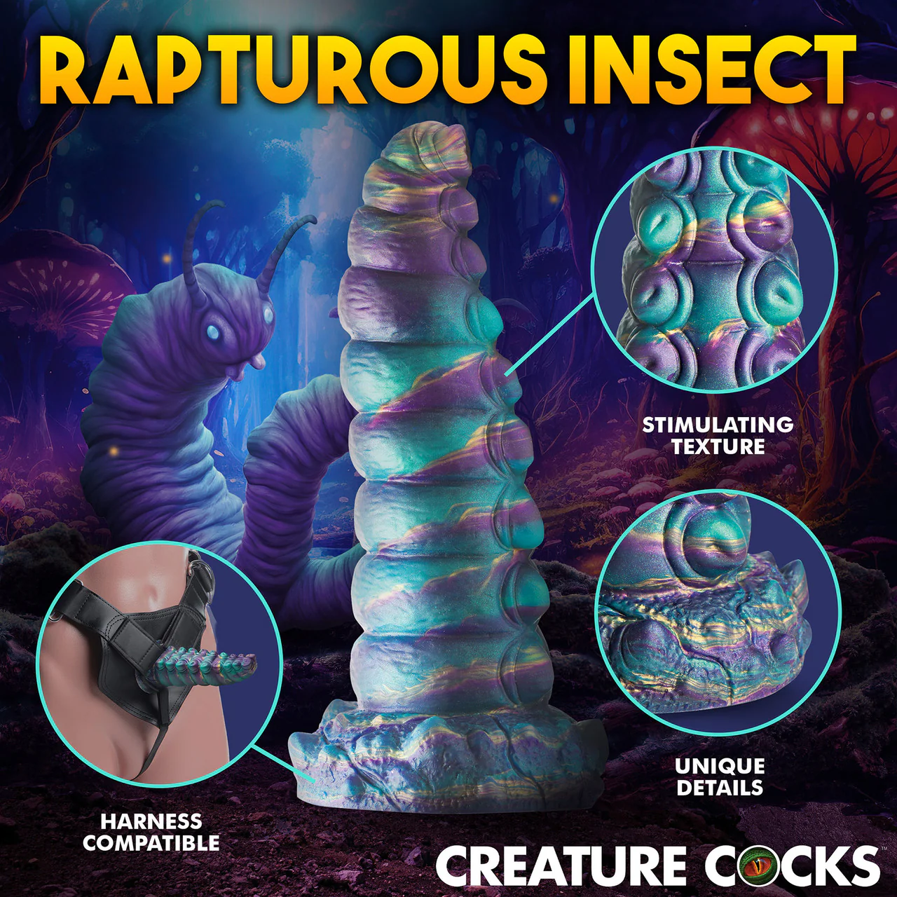 Chrysalis 7.75" Silicone Suction Cup Dildo By Creature Cocks - Image 10