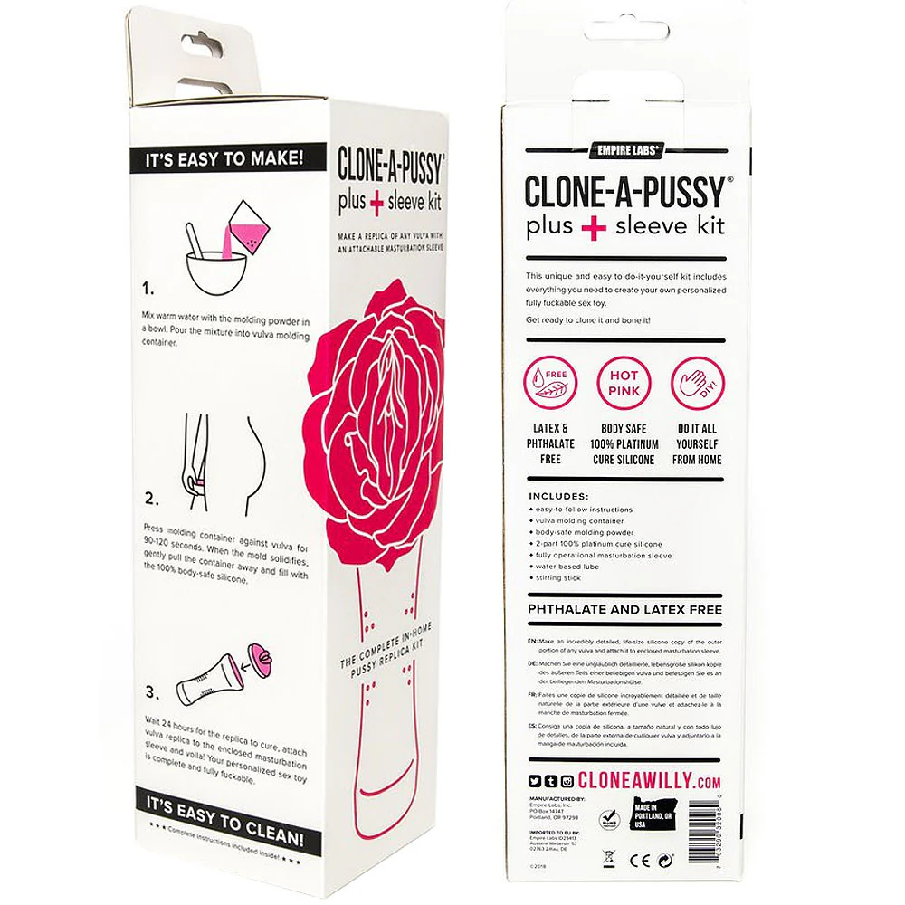 Clone-A-Pussy Plus + Silicone Casting Kit With Sleeve - Hot Pink - Image 3