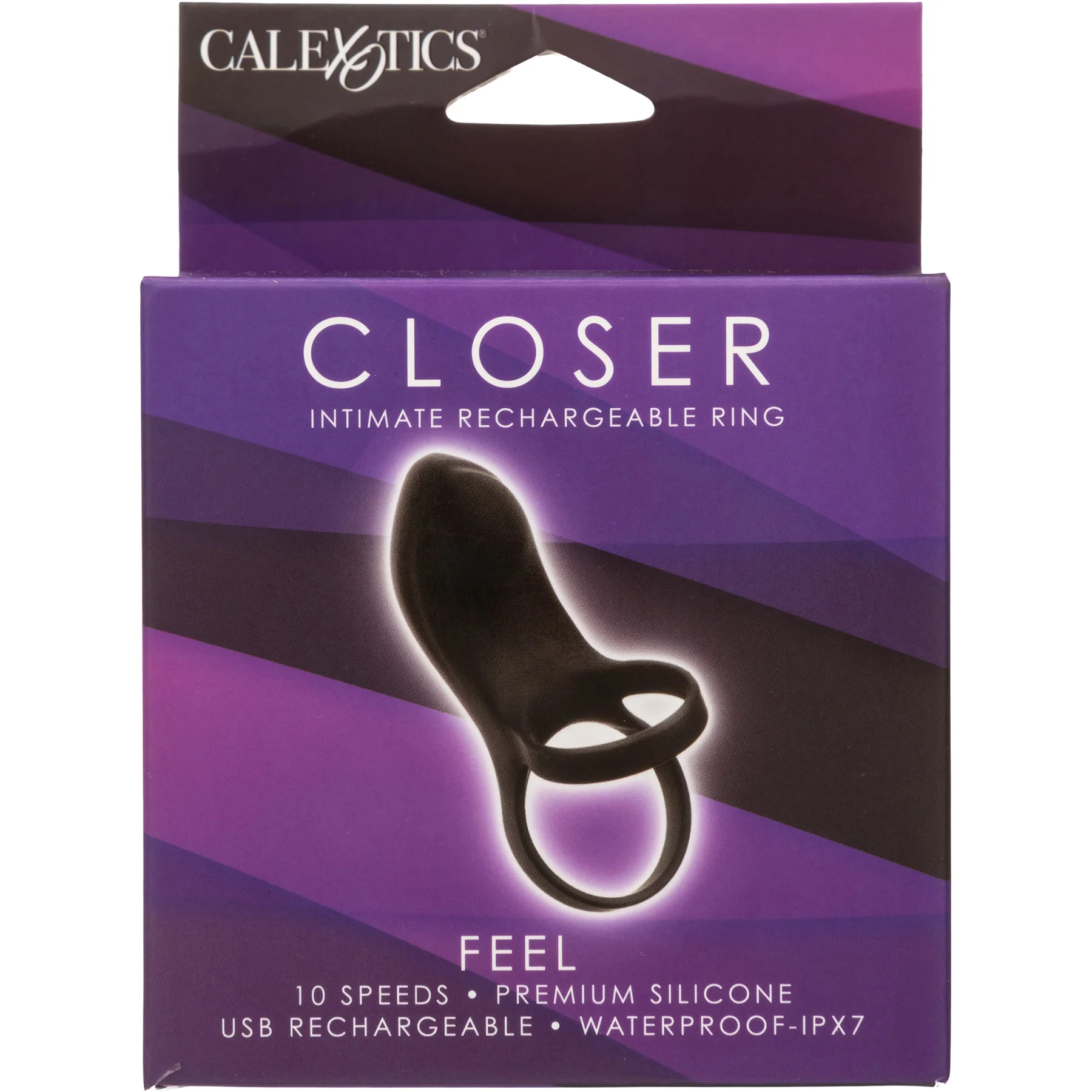 Closer™ Feel Intimate Rechargeable Vibrating Silicone Cock Ring With Ball Strap - Image 8