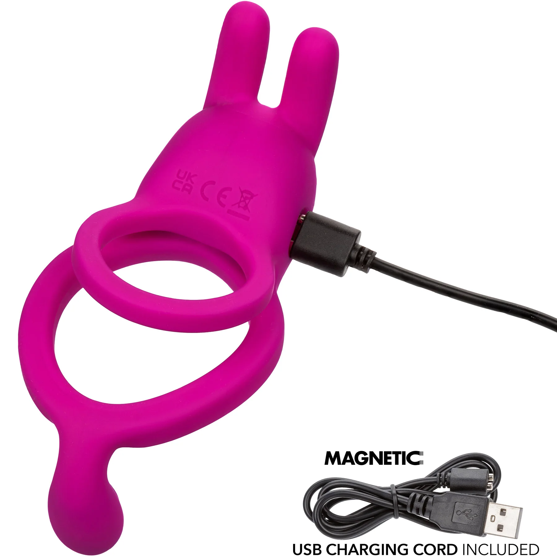 Closer™ Touch Intimate Rechargeable Vibrating Silicone Cock Ring With Ball Strap - Image 7