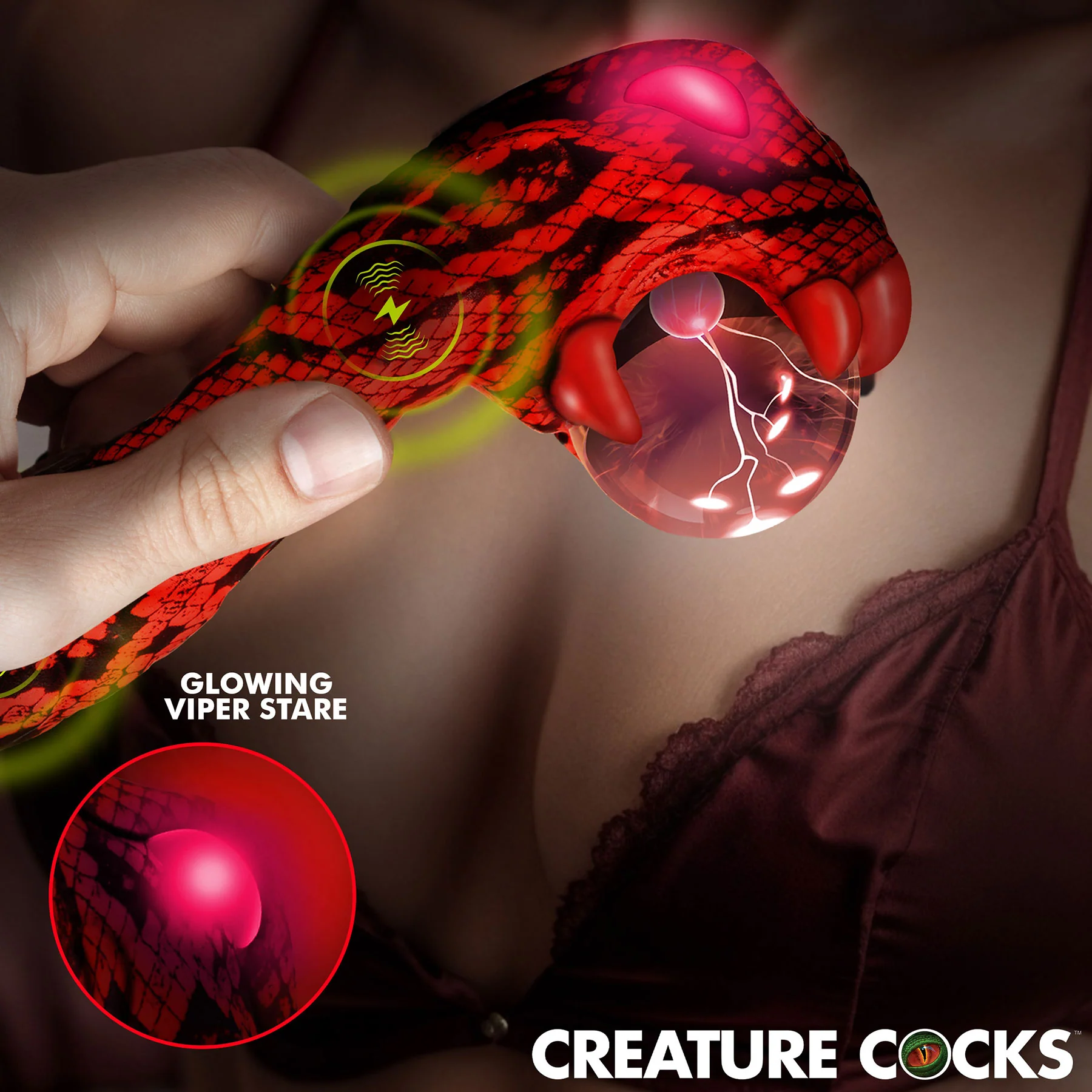 Cobra Rechargeable Silicone Dual Use Plasma Vibrator By Creature Cocks - Image 11