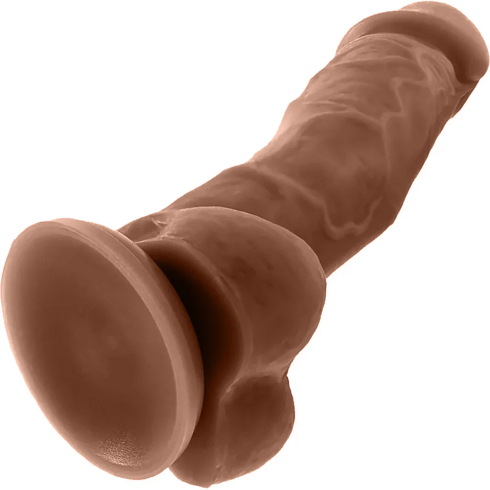 Colours Dual Density 5 Inch Silicone Suction Cup Dildo - Caramel - Image 5