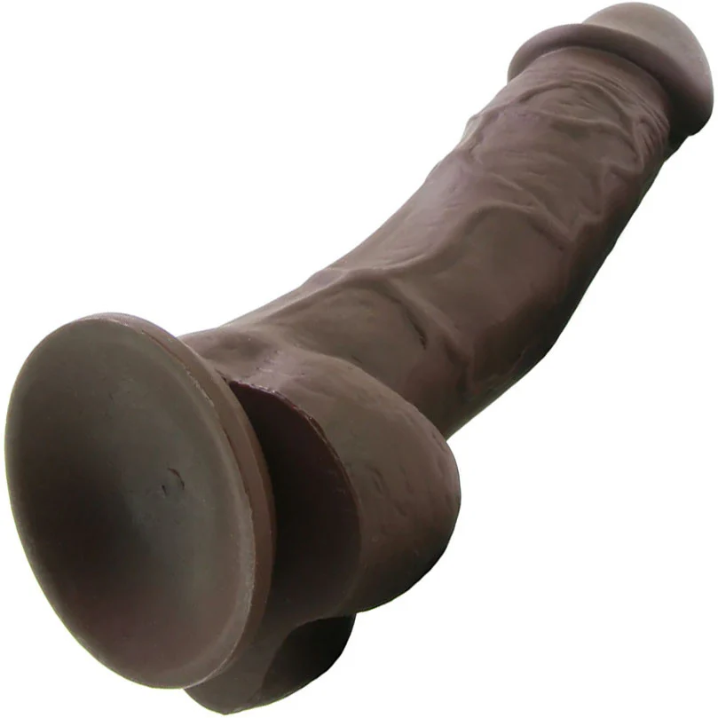 Colours Dual Density 5 Inch Silicone Suction Cup Dildo - Chocolate - Image 5