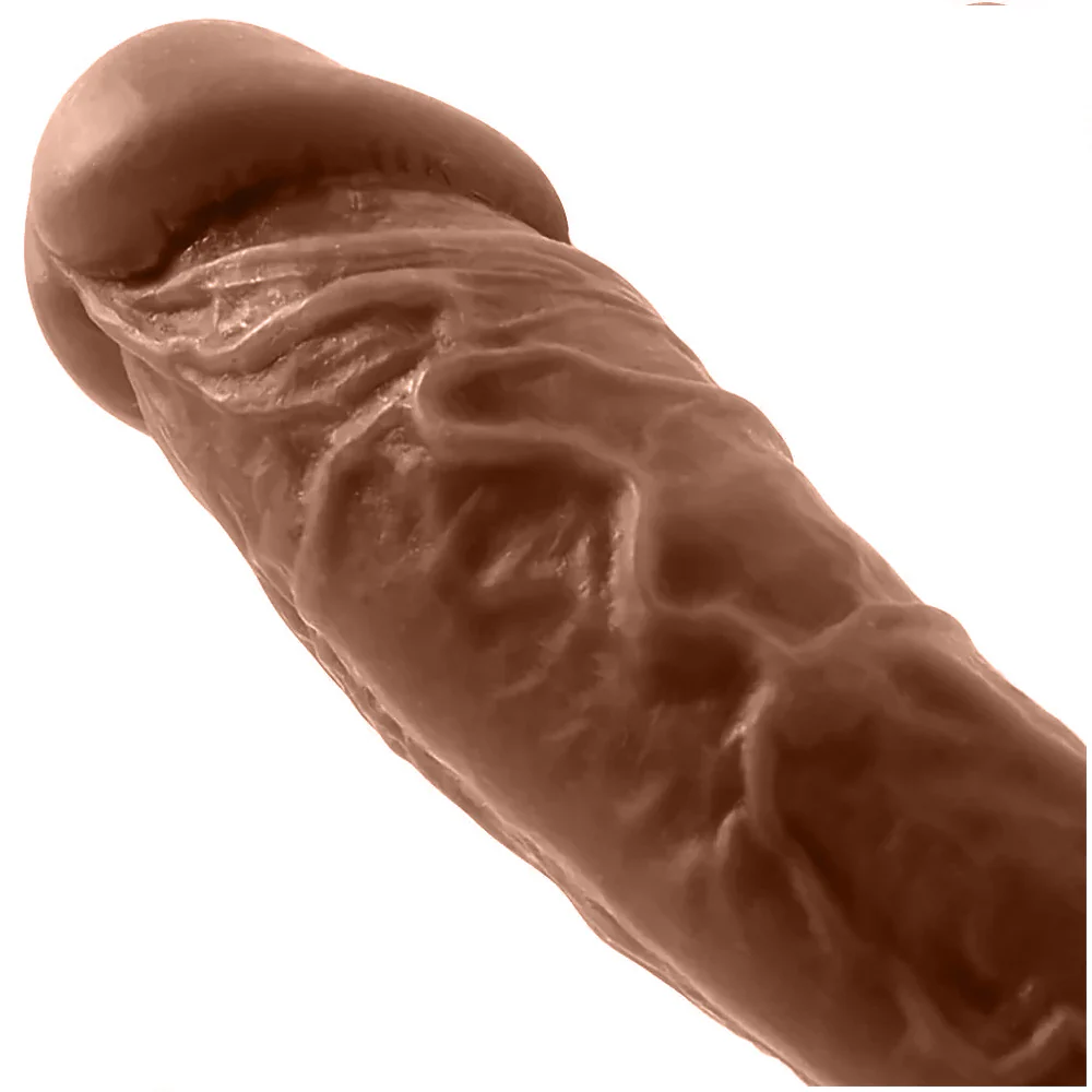 Colours Dual Density 8 Inch Silicone Suction Cup Dildo - Caramel - Image 4