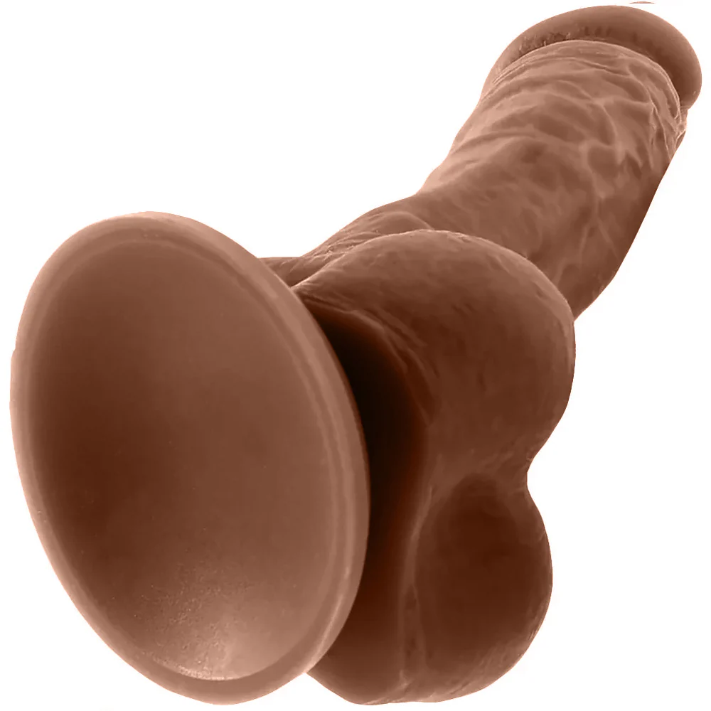 Colours Dual Density 8 Inch Silicone Suction Cup Dildo - Caramel - Image 5