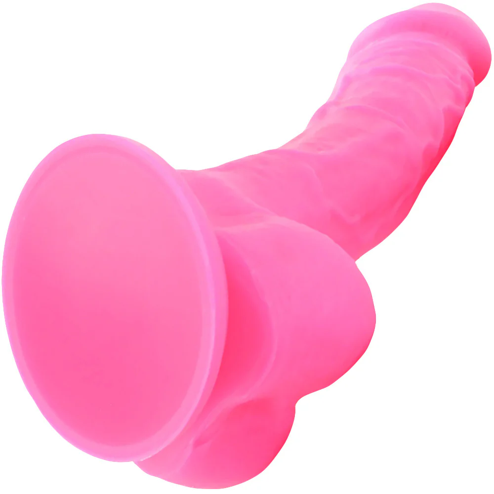 Colours Dual Density 8 Inch Silicone Suction Cup Dildo - Pink - Image 5