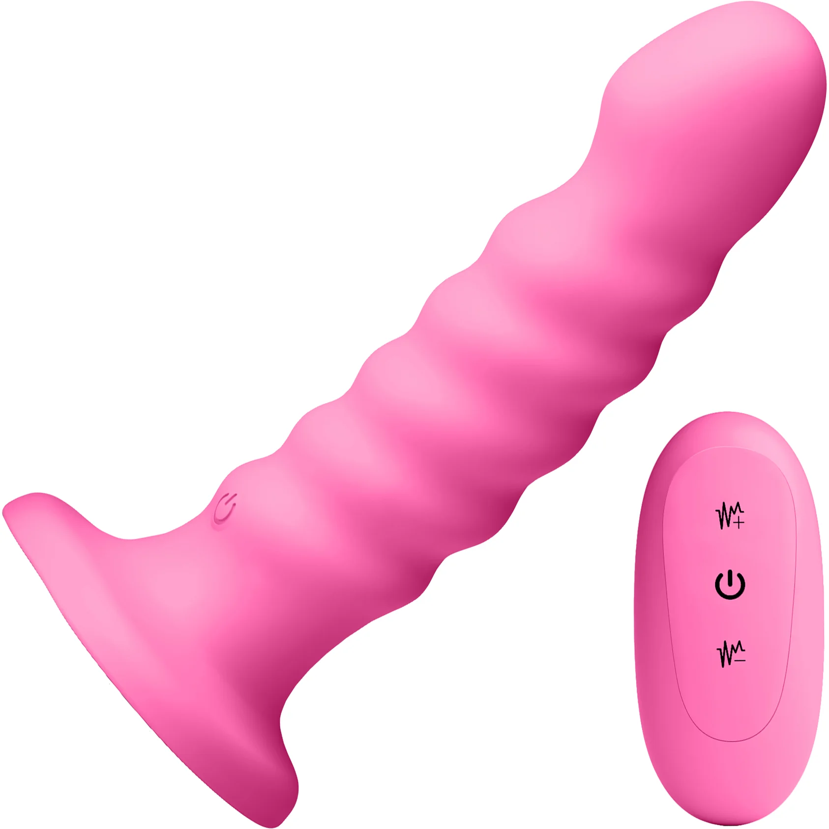 Colours Ribbed 6" Silicone Vibrating Dildo With Remote - Image 3