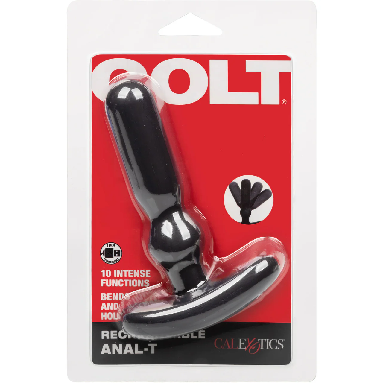 COLT Anal-T Rechargeable Waterproof Silicone Anal Vibrator - Black - Image 10