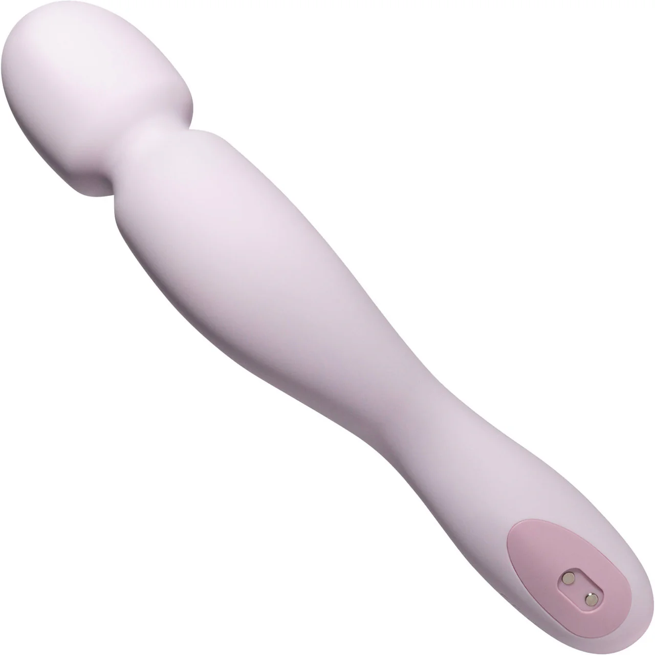 COM Silicone Waterproof Rechargeable Wand Vibrator By Dame - Quartz - Image 2