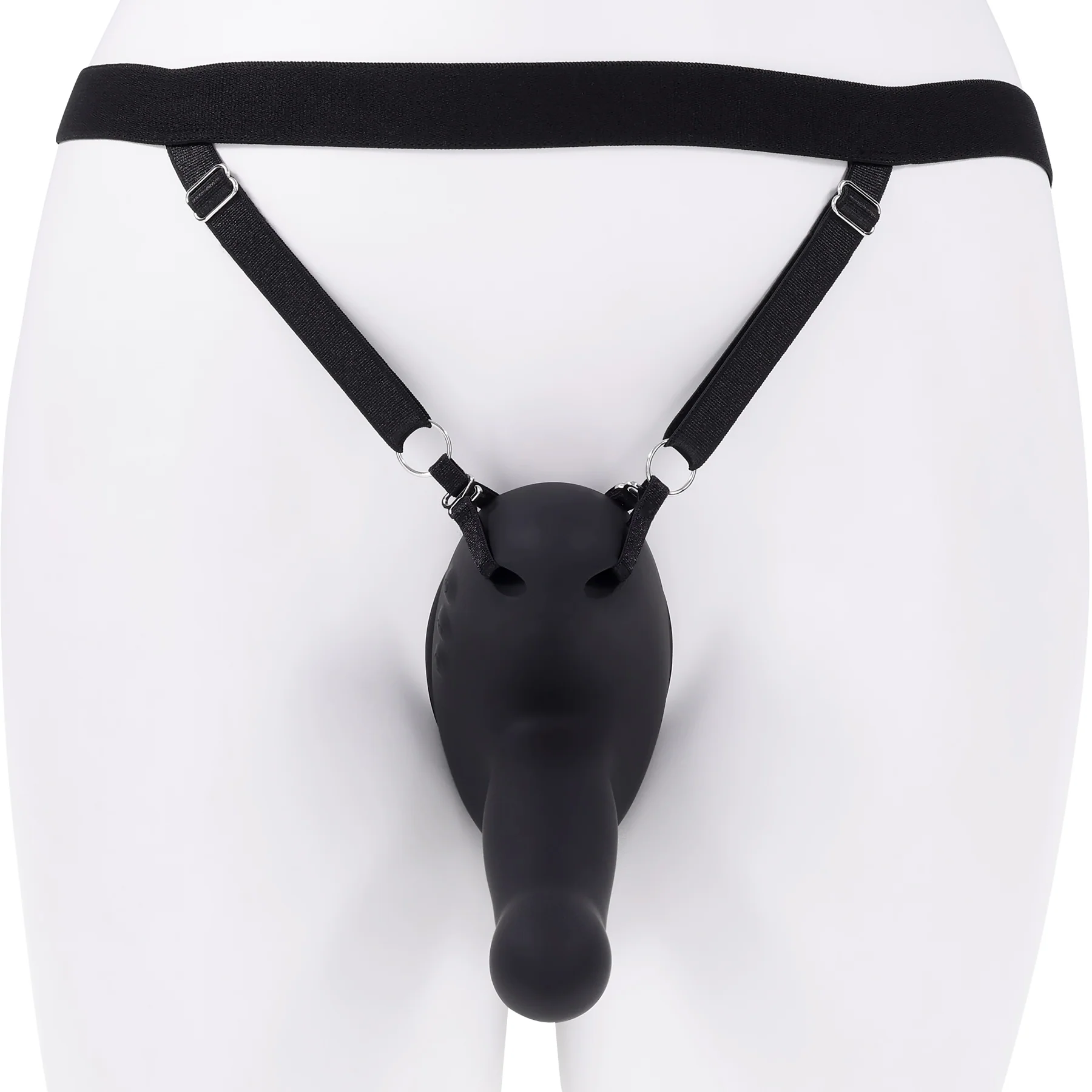 Come Closer Rechargeable Silicone Strap-On Vibrator With Remote By Evolved Novelties - Image 7