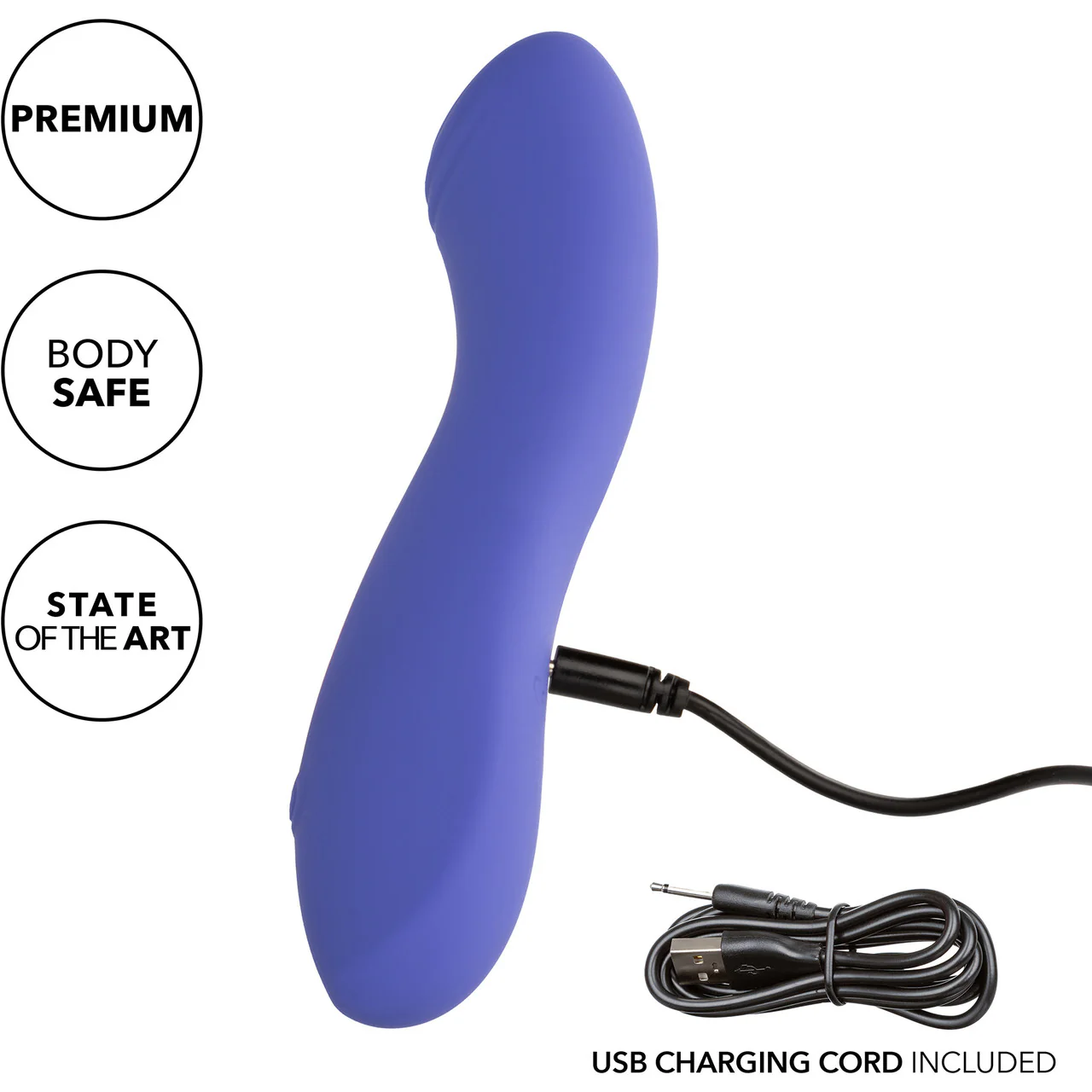 Connect Contoured "G" Rechargeable Silicone App Enabled G-Spot Vibrator By CalExotics - Image 7