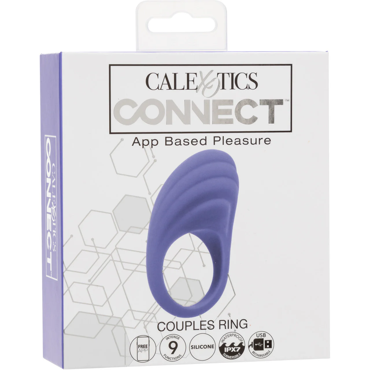 Connect Couples Ring Rechargeable Waterproof Silicone App Enabled Vibrating Cock Ring By CalExotics - Image 10