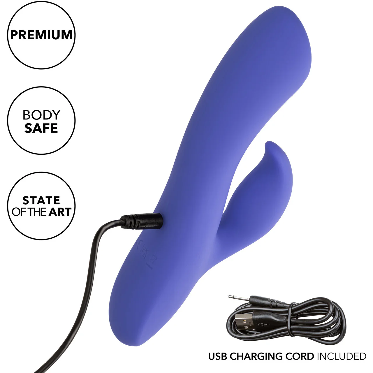 Connect Dual Stimulator Rechargeable Silicone App Enabled Rabbit Vibrator By CalExotics - Image 7