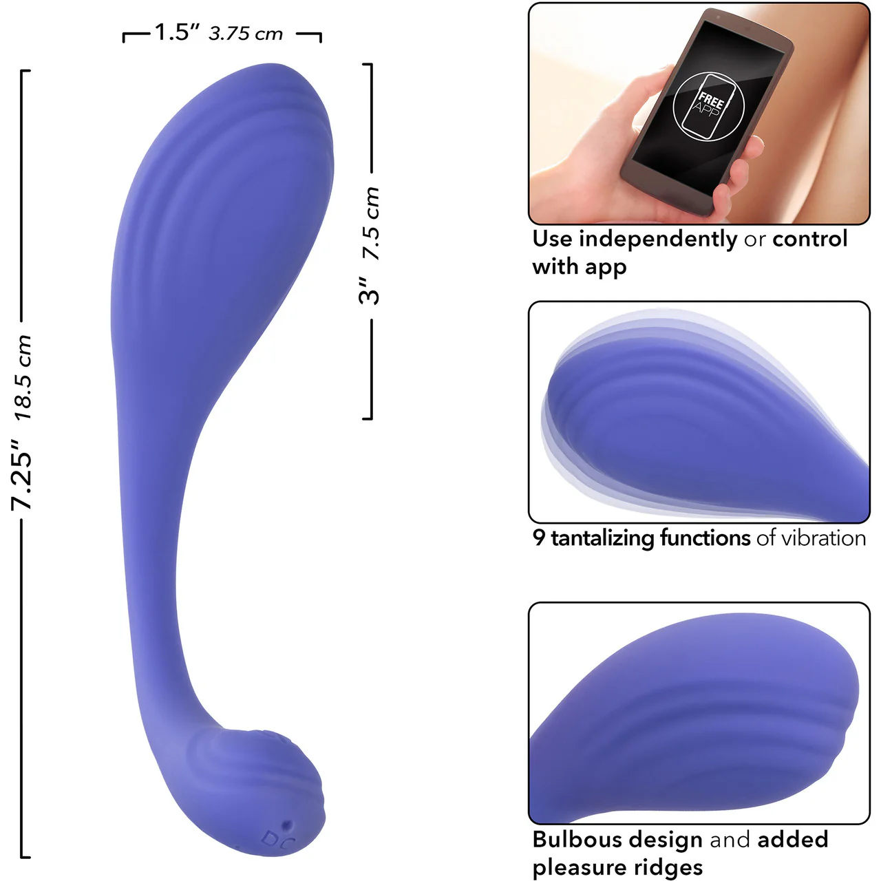 Connect Kegel Exerciser Rechargeable Waterproof Silicone App Enabled Vibrator By CalExotics - Image 7