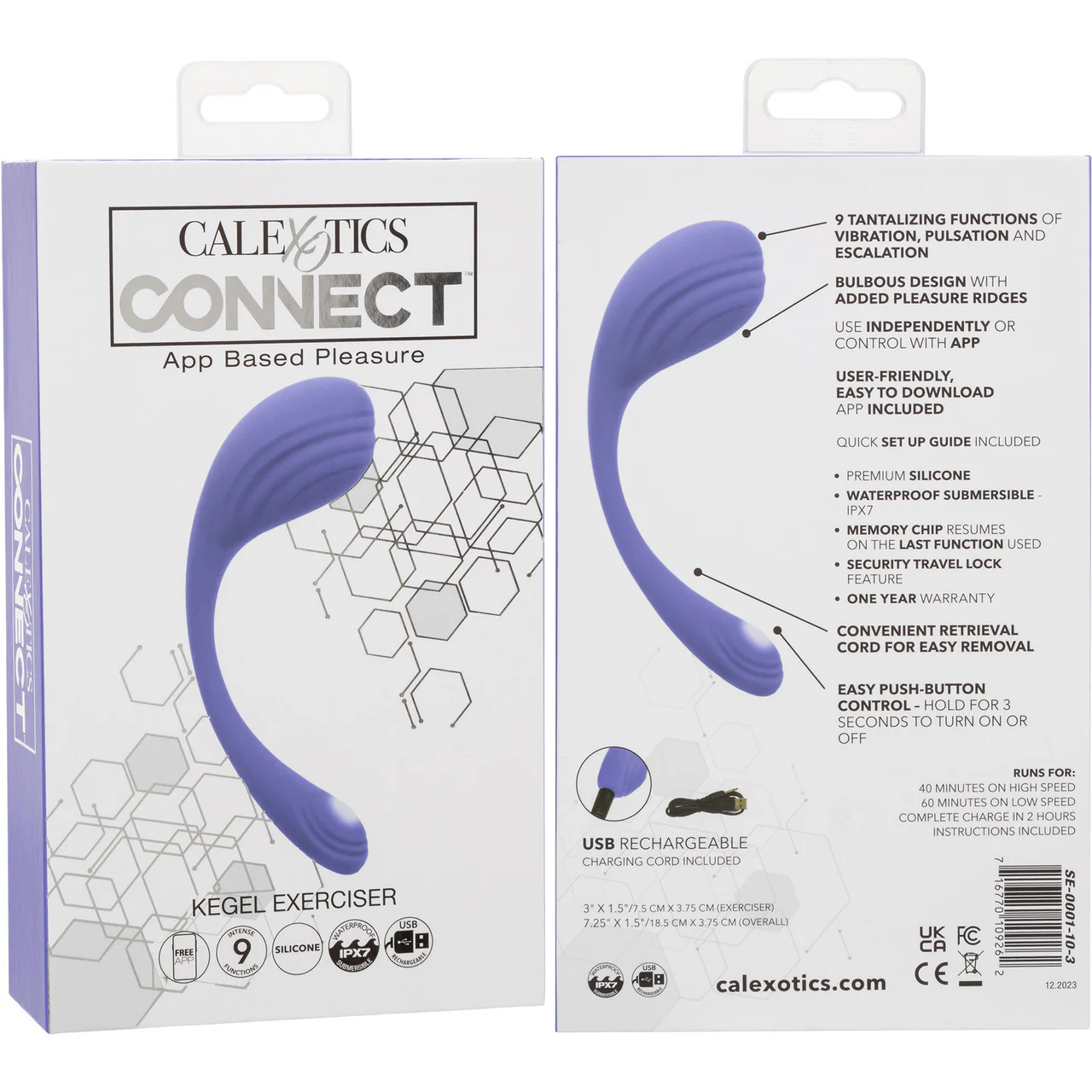 Connect Kegel Exerciser Rechargeable Waterproof Silicone App Enabled Vibrator By CalExotics - Image 9