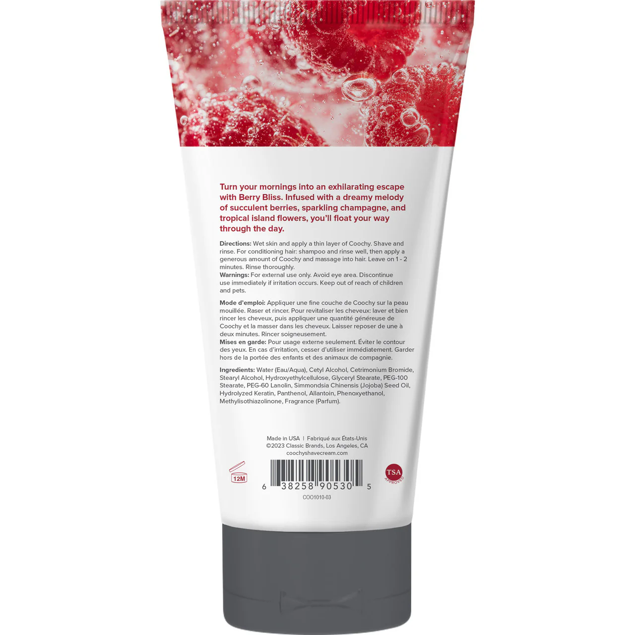 COOCHY Oh So Smooth Shave Cream - Berry Bliss 3.4 oz (100 mL) - Image 2