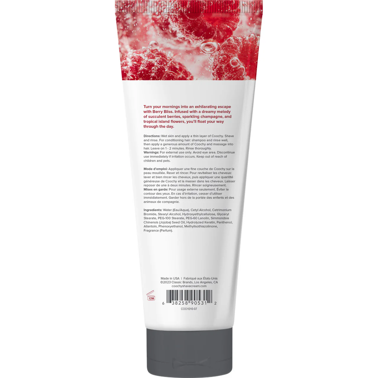 COOCHY Oh So Smooth Shave Cream - Berry Bliss 7.2 oz (213 mL) - Image 2