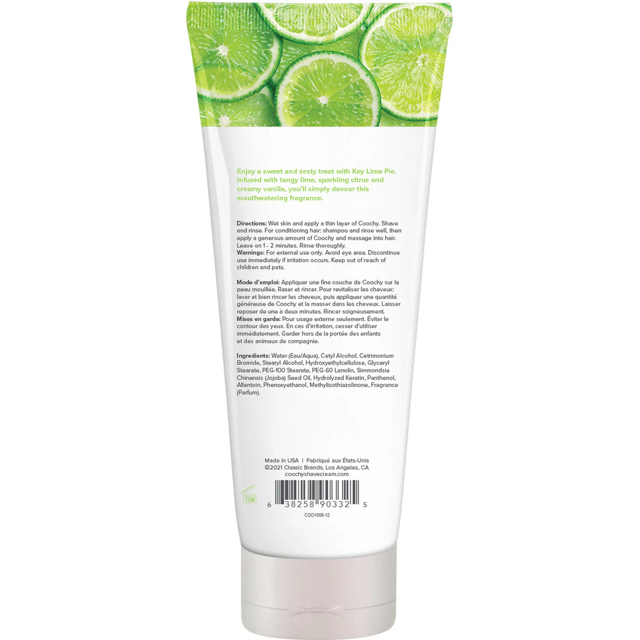COOCHY Oh So Smooth Shave Cream - Key Lime Pie 12.5 oz (370 mL) - Image 2
