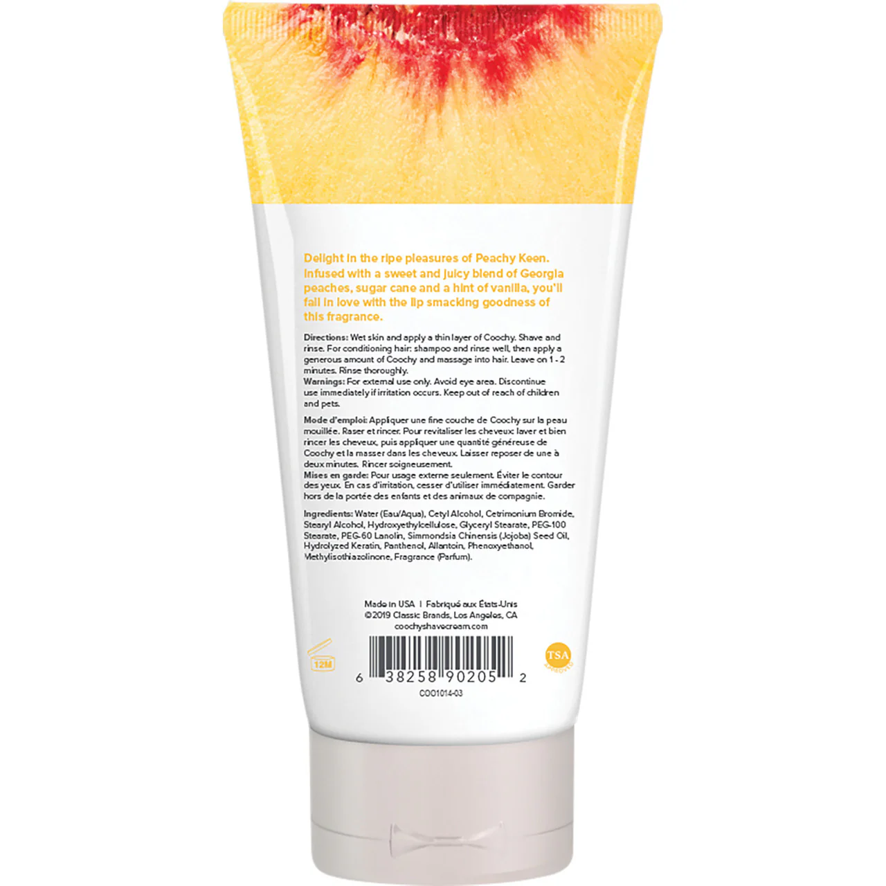 COOCHY Oh So Smooth Shave Cream - Peachy Keen 3.4 oz (100 mL) - Image 2