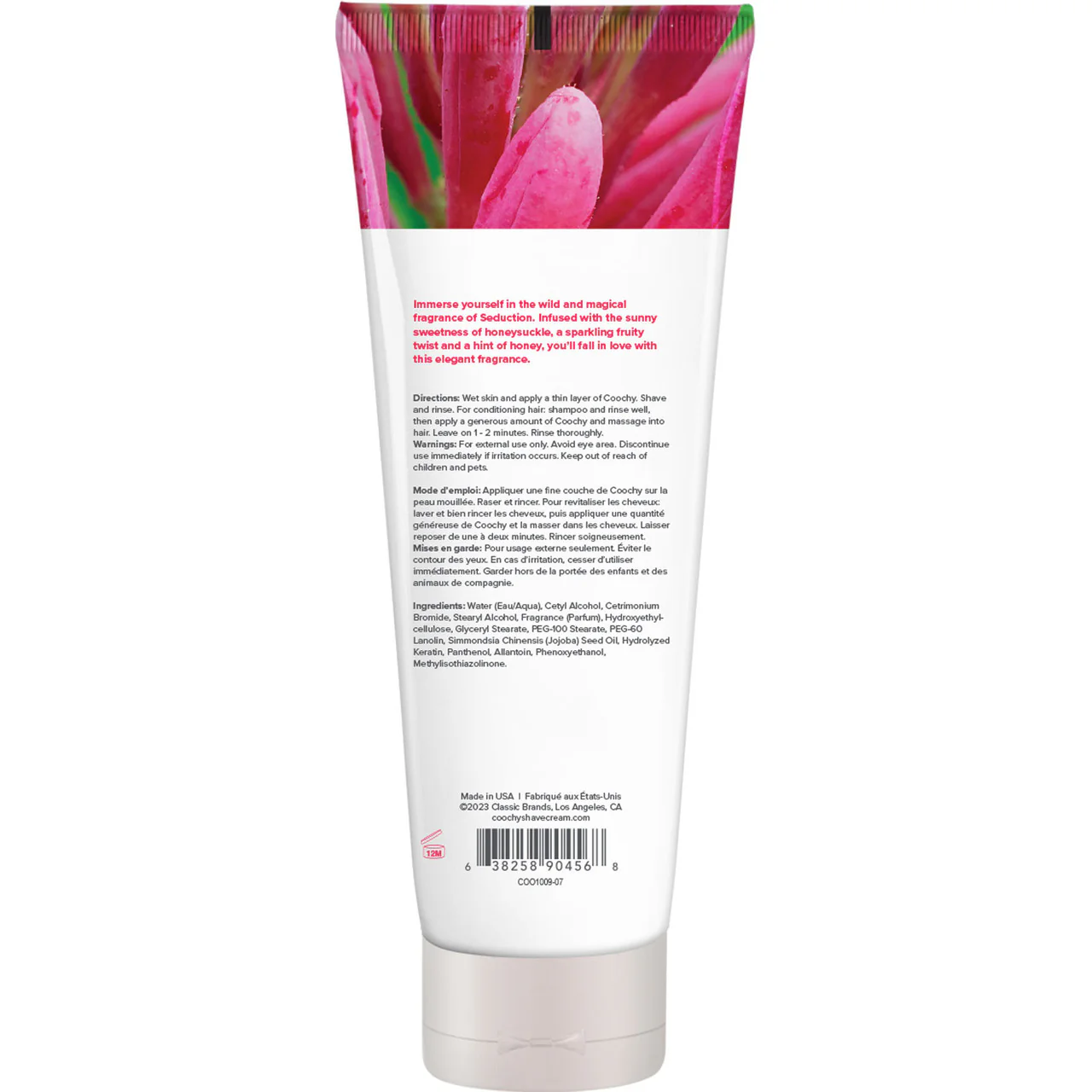 COOCHY Oh So Smooth Shave Cream, Seduction - Honeysuckle Citrus 7.2 oz (213 mL) - Image 2