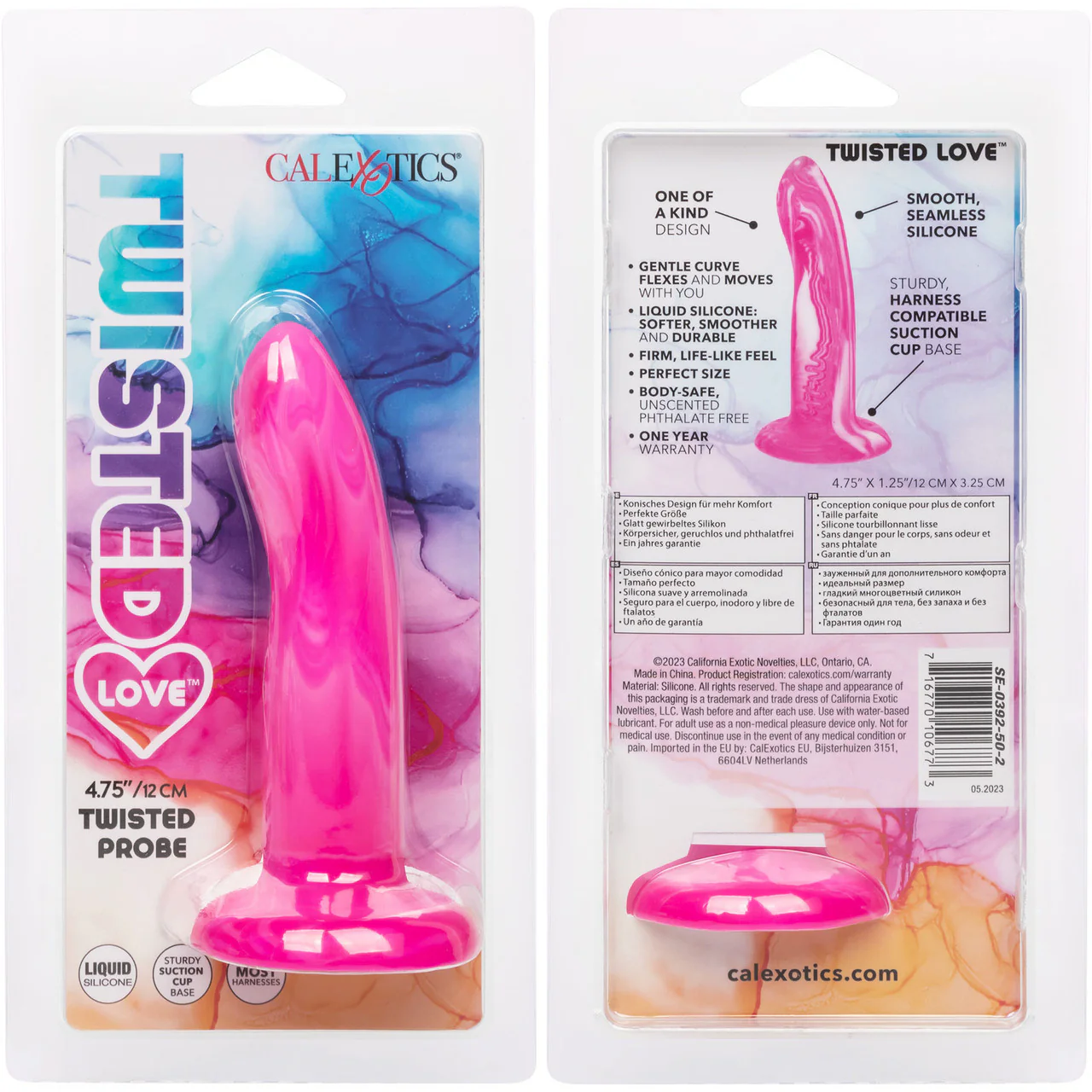 Twisted Love Twisted Probe 4.75" Silicone Suction Cup Dildo By CalExotics - Pink & White - Image 10