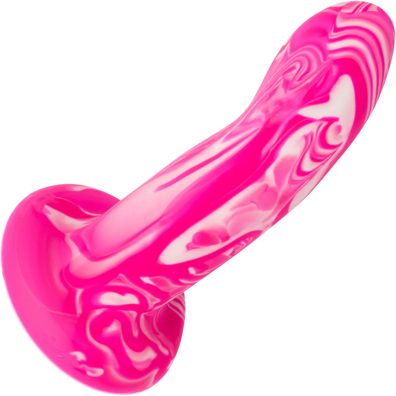 Twisted Love Twisted Probe 4.75" Silicone Suction Cup Dildo By CalExotics - Pink & White - Image 4