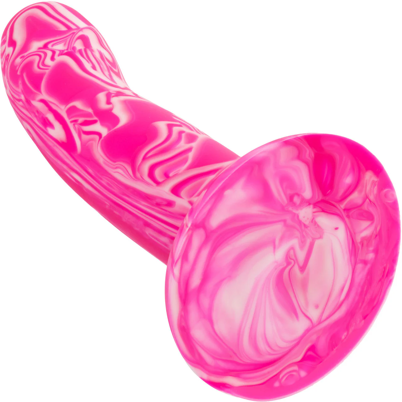 Twisted Love Twisted Probe 4.75" Silicone Suction Cup Dildo By CalExotics - Pink & White - Image 6